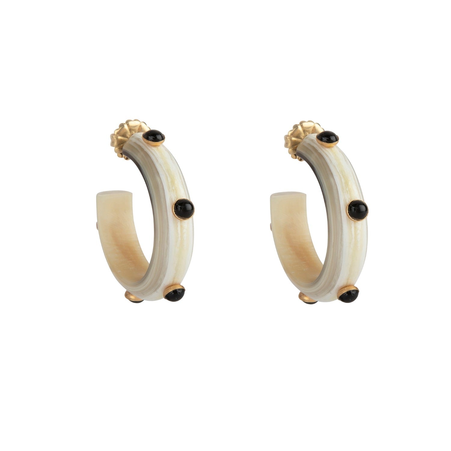 Eliza Hoops Black Onyx