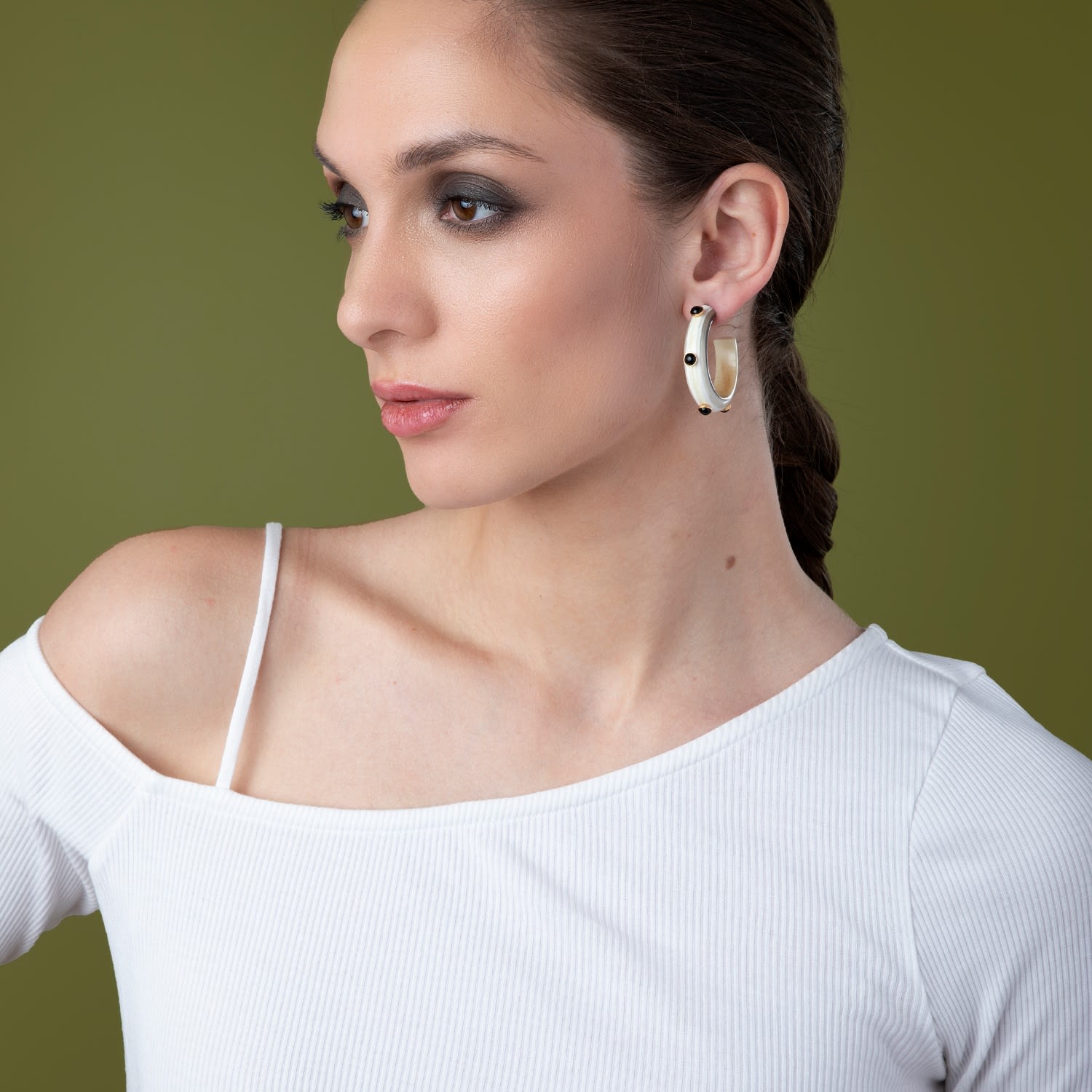 Eliza Hoops Black Onyx