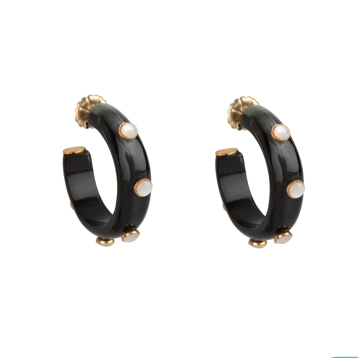 Eliza Hoops Mother Of Pearl Black