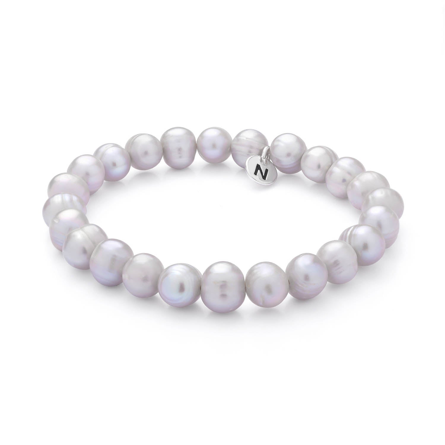 Ellen Pearl Bead Bracelet - Silver