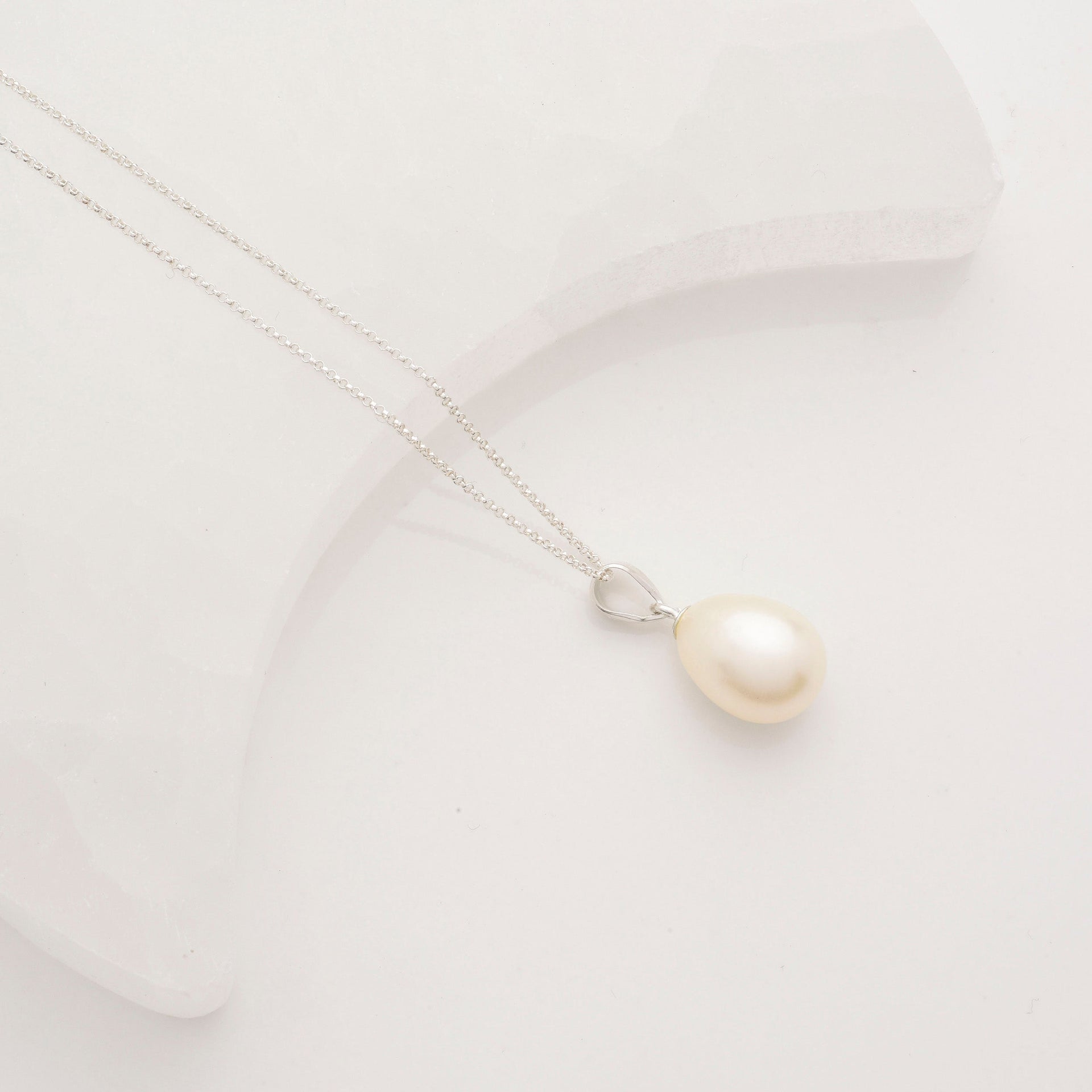 Ellen White Pearl Drop Necklace