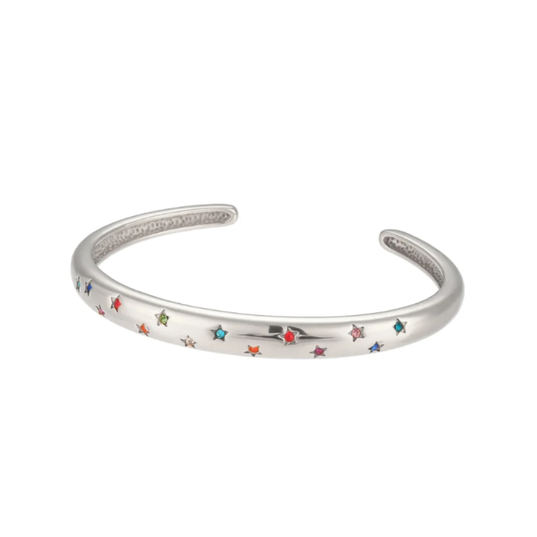 Eloise's Multicoloured Bangle In Silver