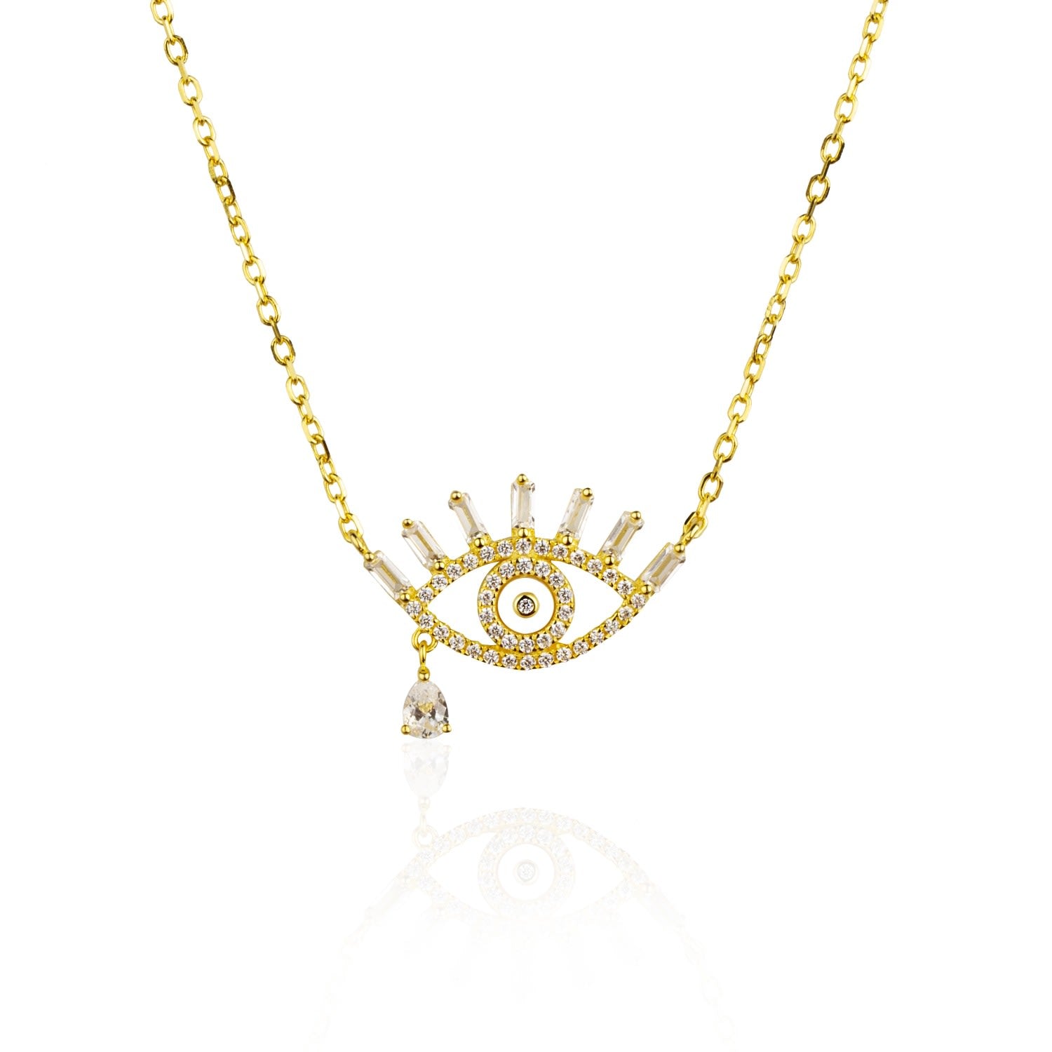Elona Evil Eye Necklace - Gold