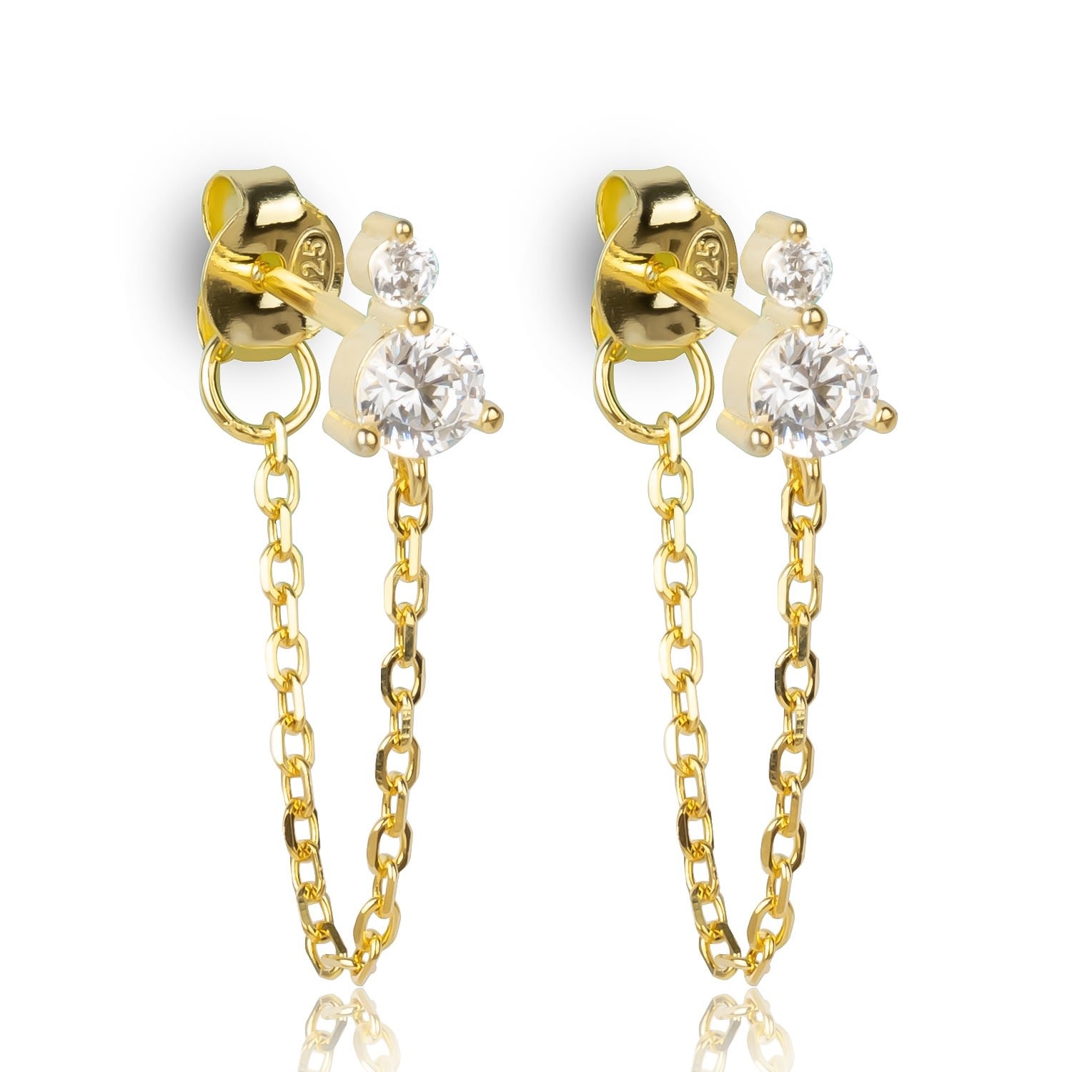 Elona Round Cut Drop Earring