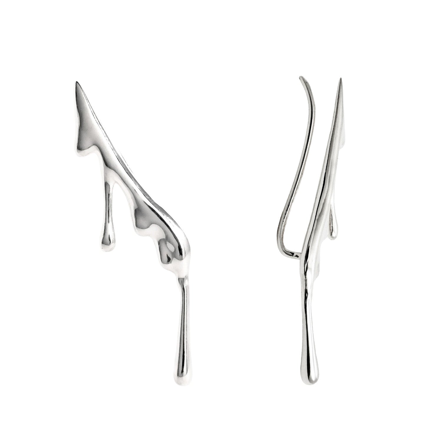 Dripping Sterling Silver Ear Climber