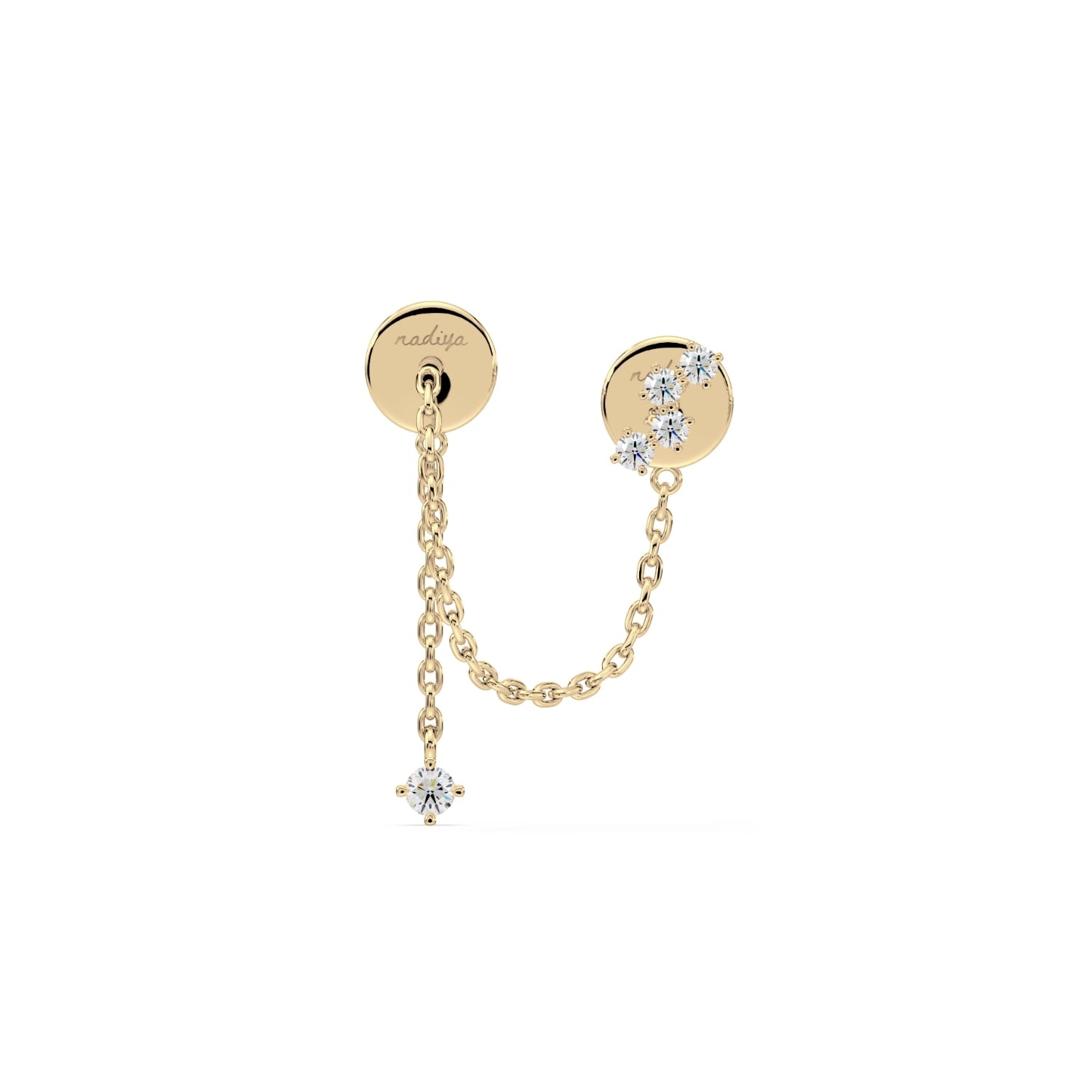 Embroidered Stone Drop Earring