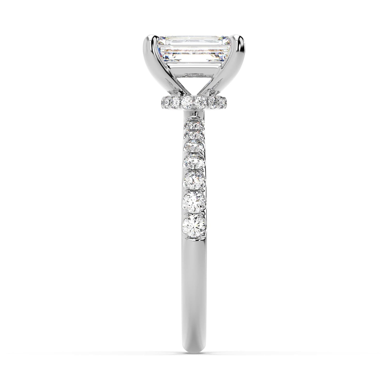 Genuine Lab Grown Diamond Designer Ring In White Gold