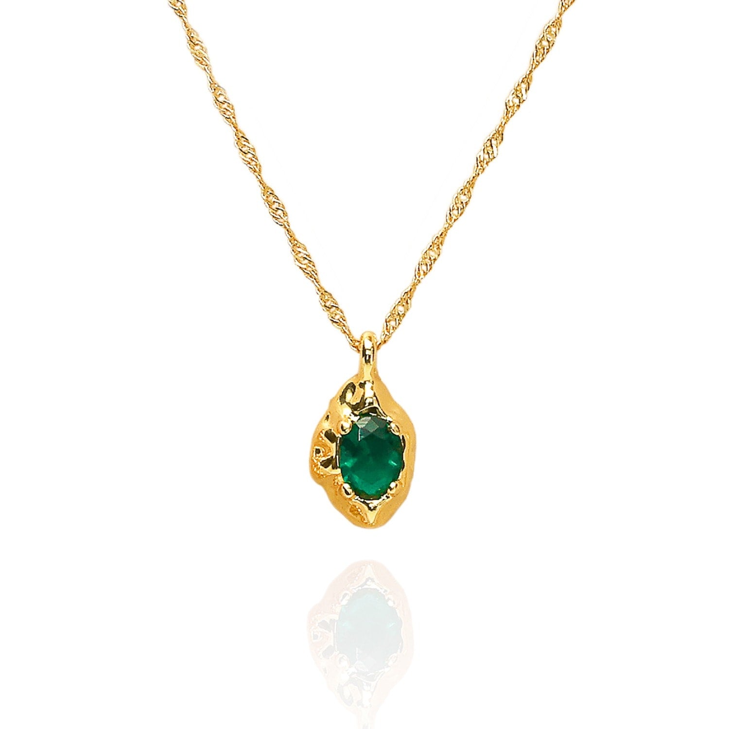 Emerald Pendant Necklace