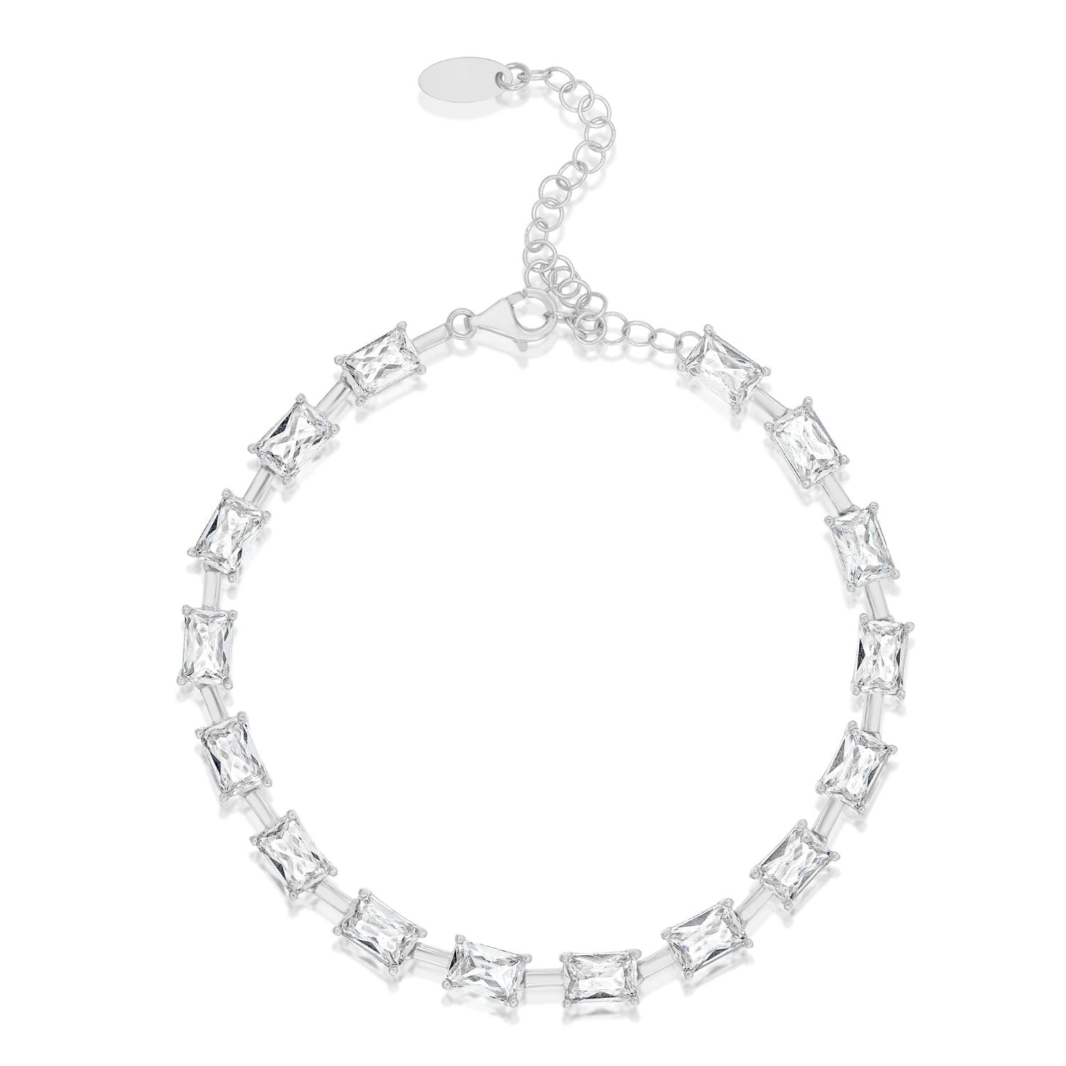 Emerald Shape Bar Tennis Bracelet