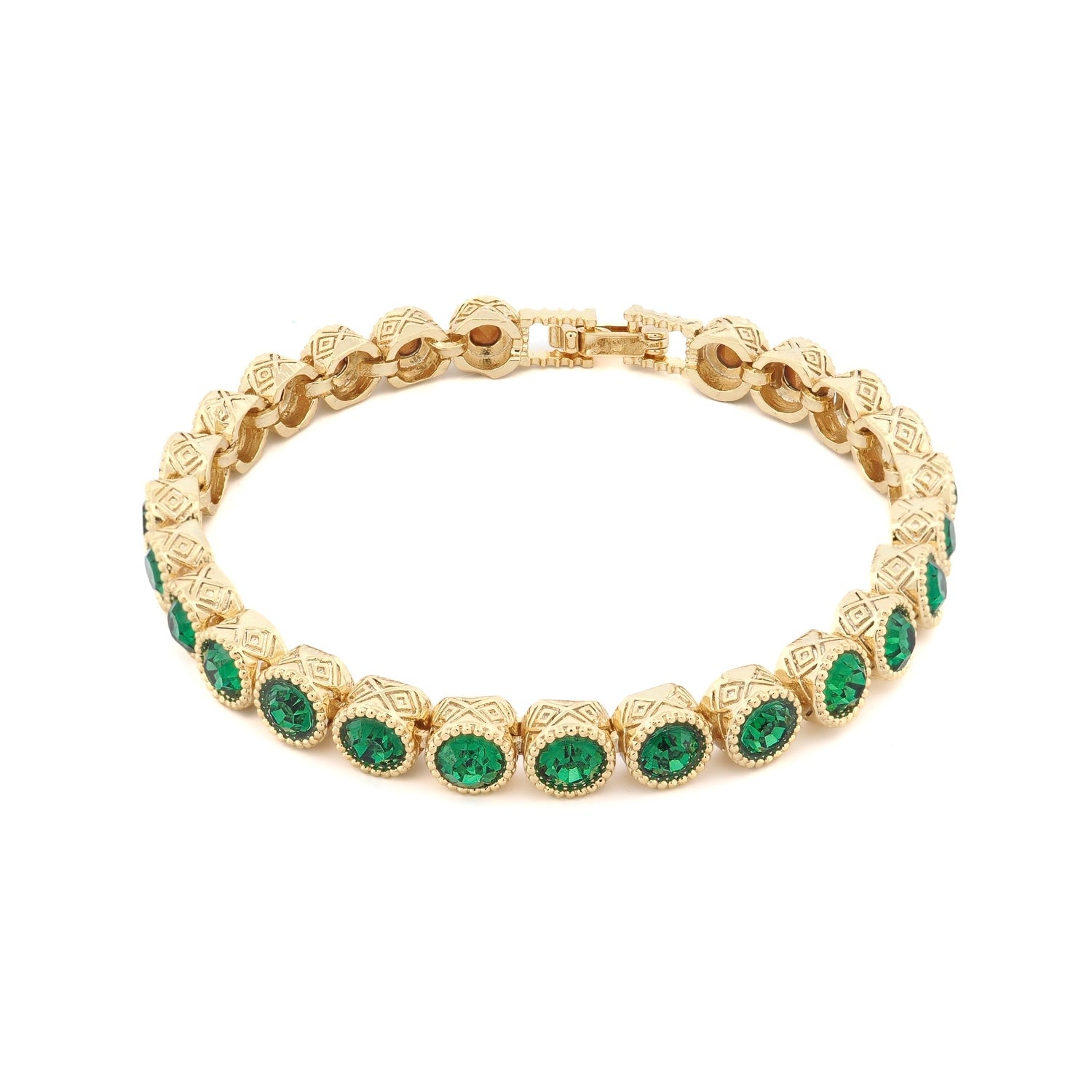 Emerald Tennis Mystic Bracelet - Green