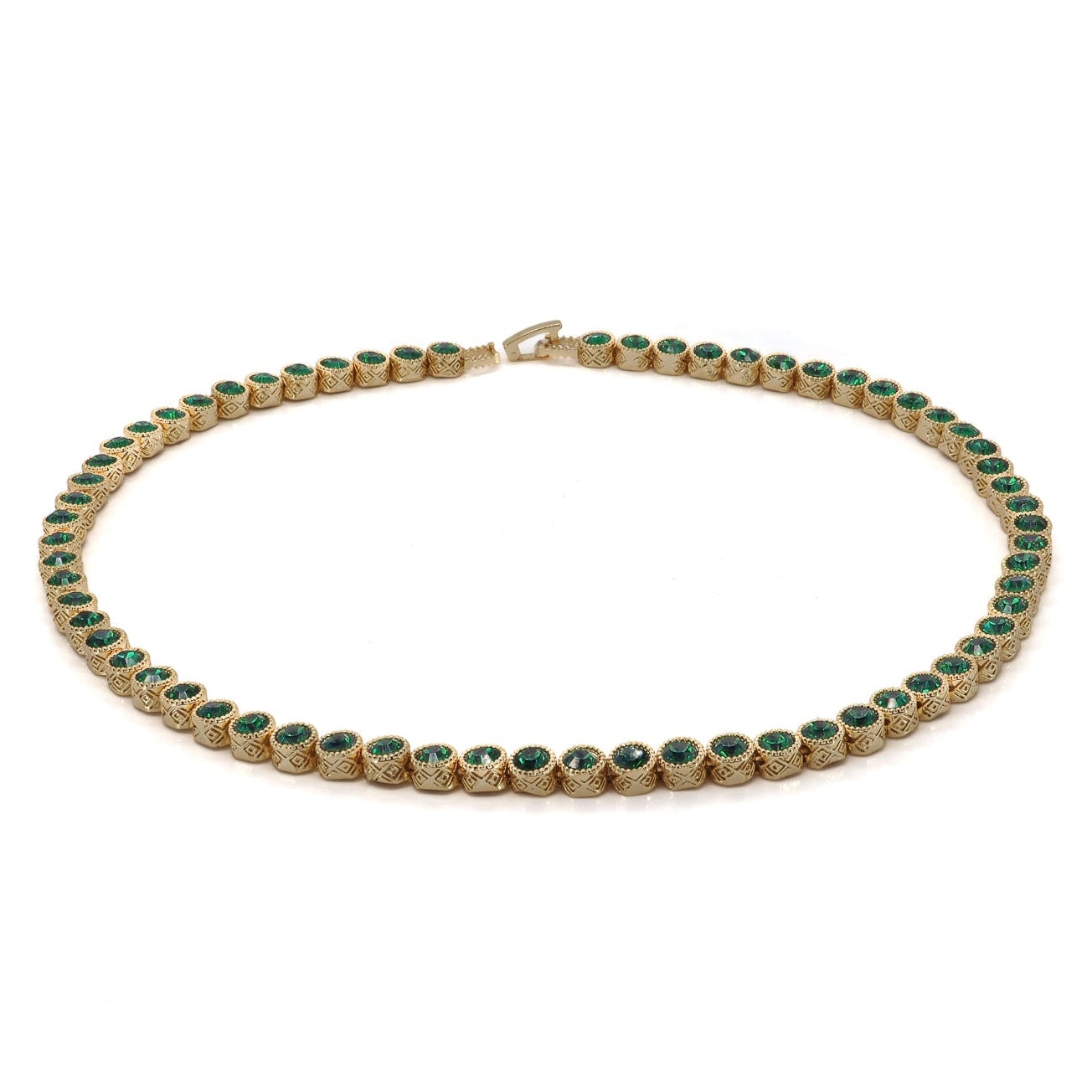 Emerald Tennis Mystic Necklace - Green