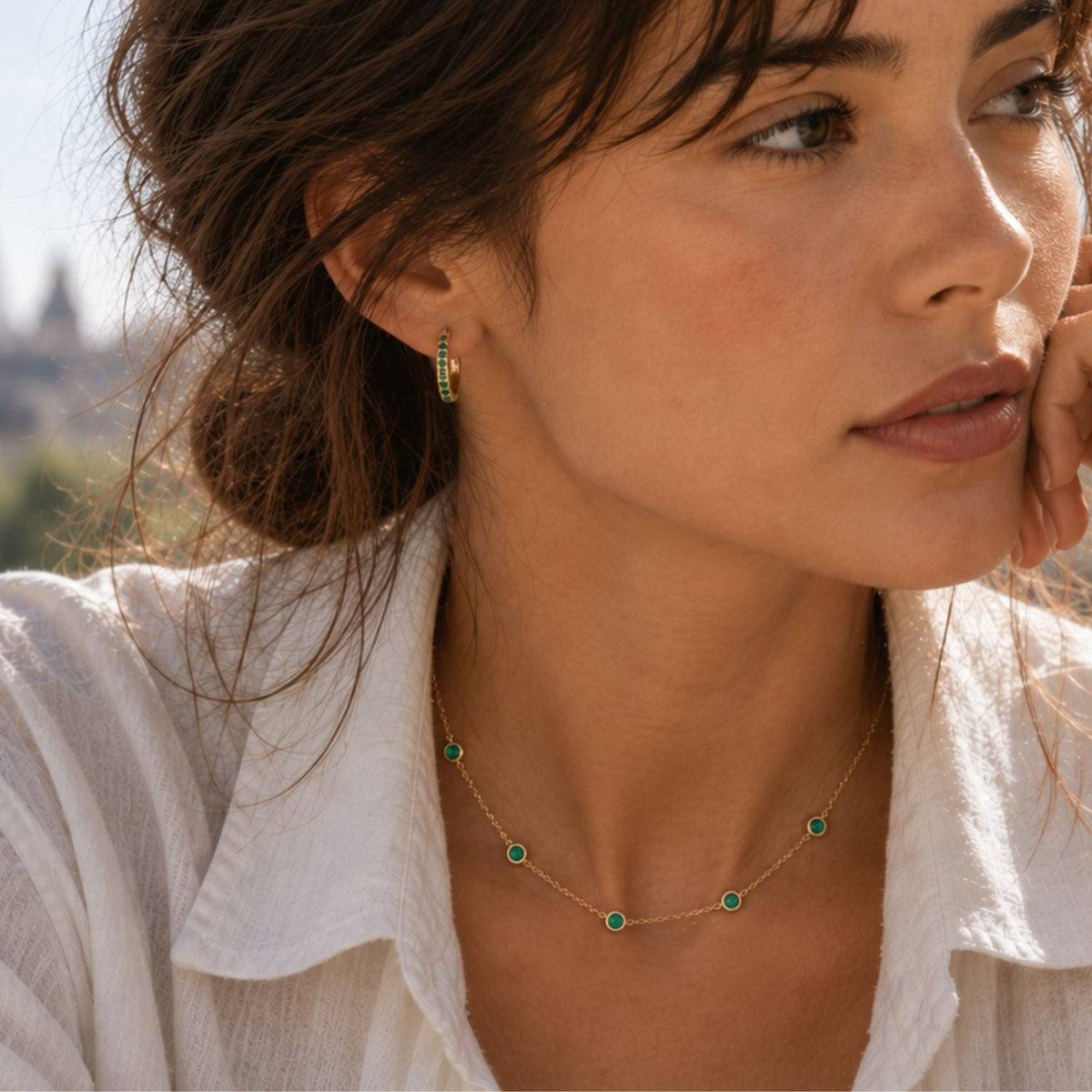 Aurora 9 Sapphire Station Necklace