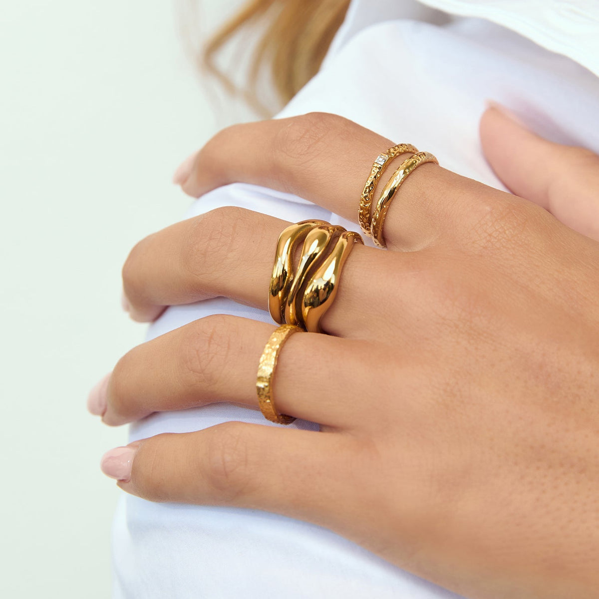 Emprezo Gold Ring Stack