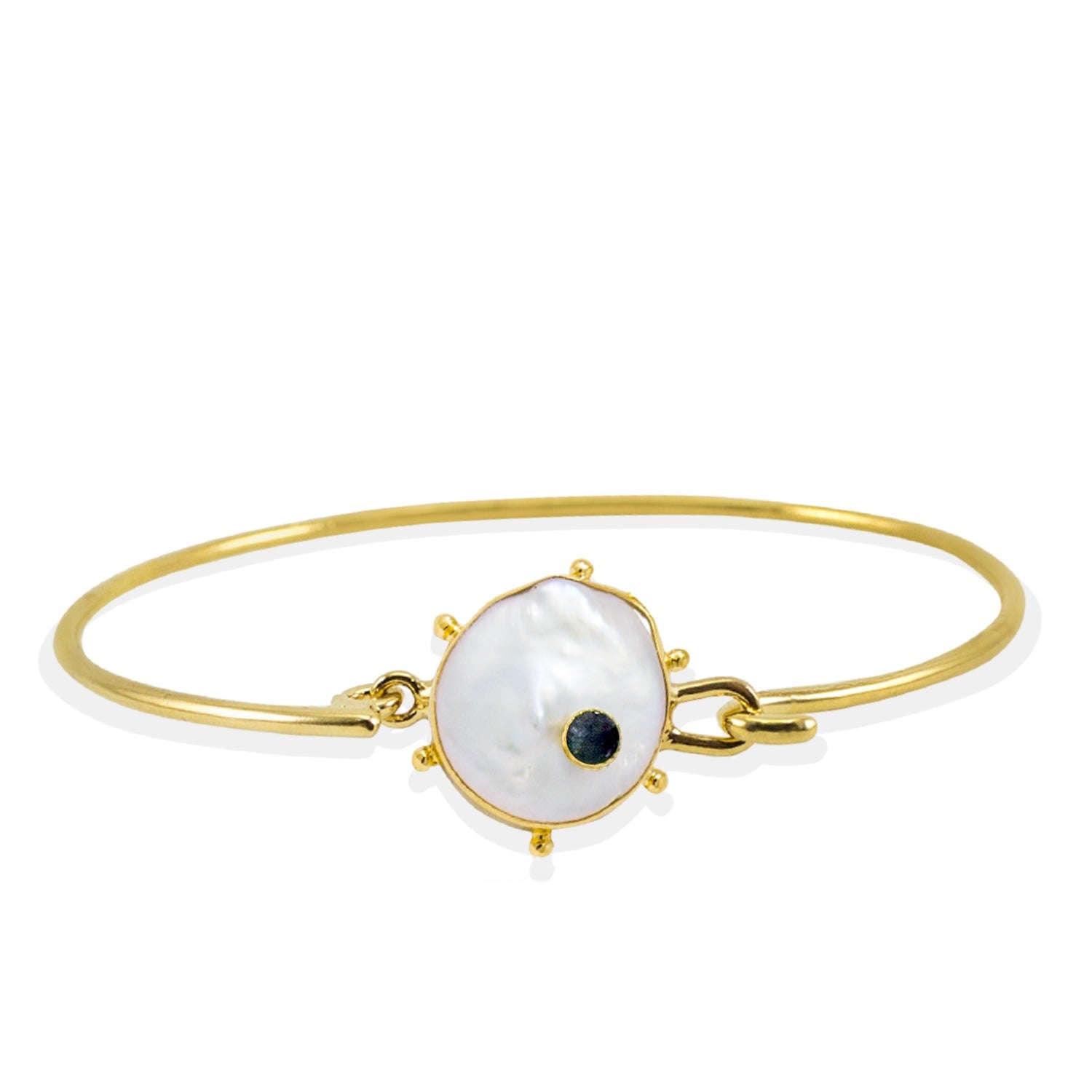 Rebel Rebel Pearl Bracelet With Sapphire