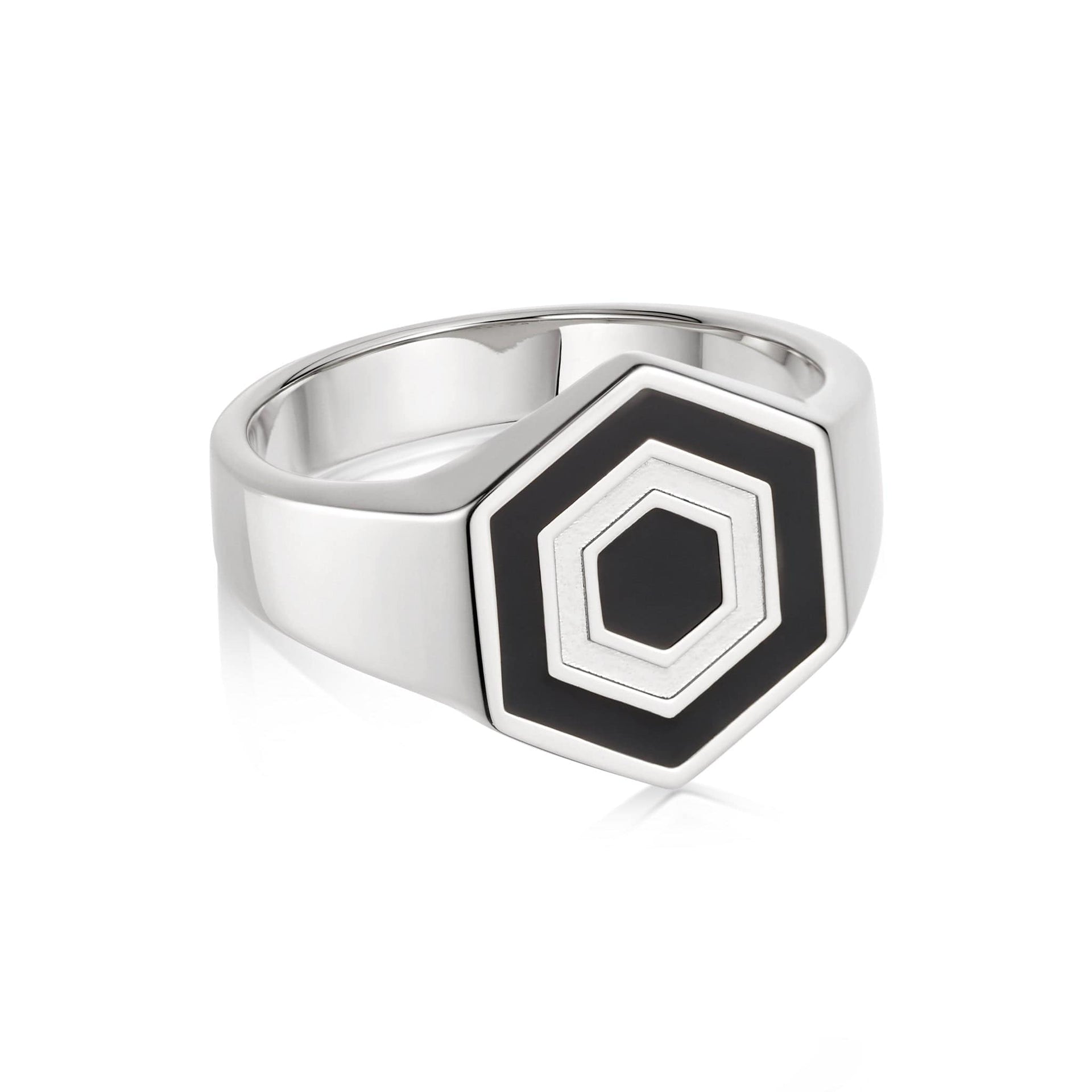 enamel-hexagon-signet-ring-925-sterling-silver-daisy-london