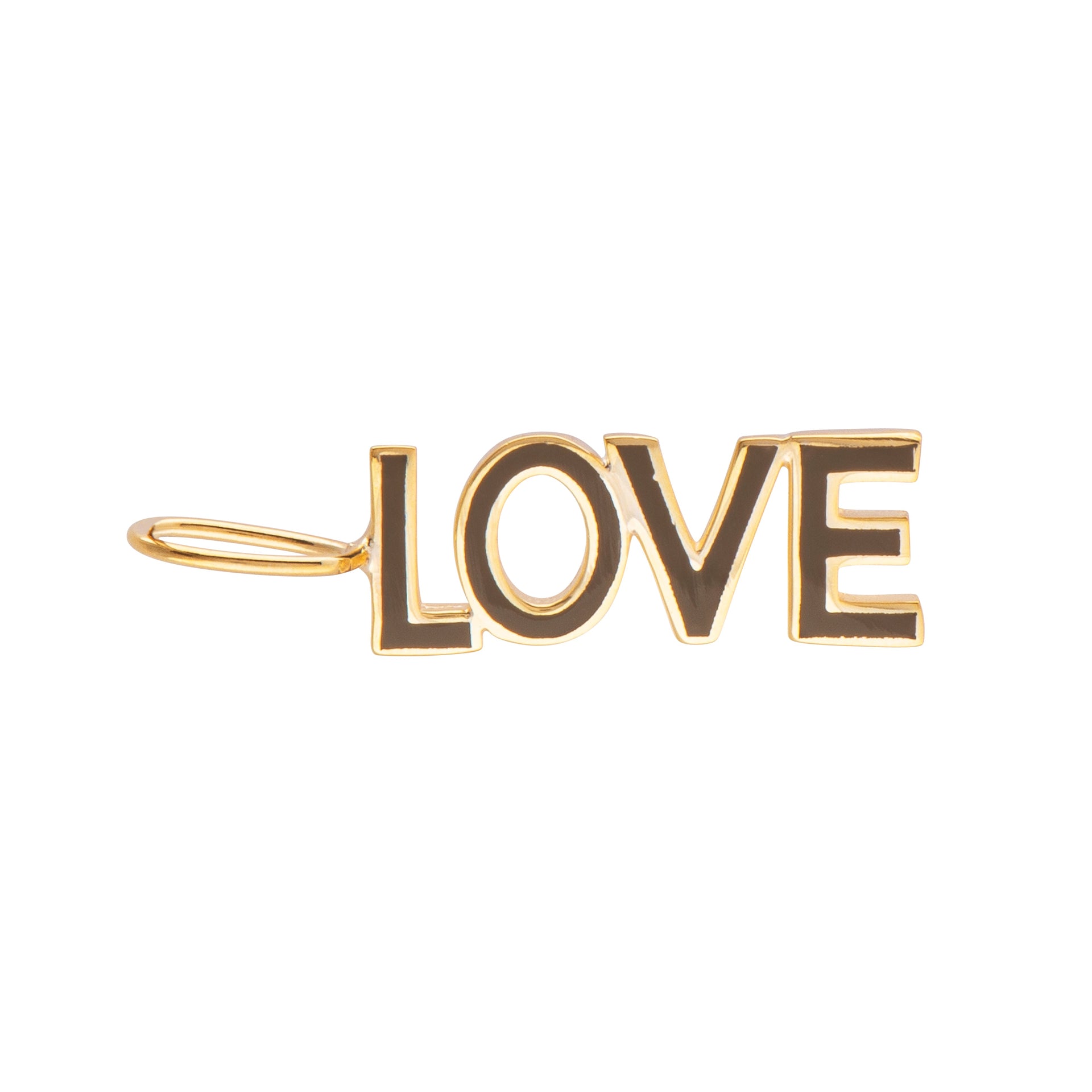 Enamel Love Charm - Black