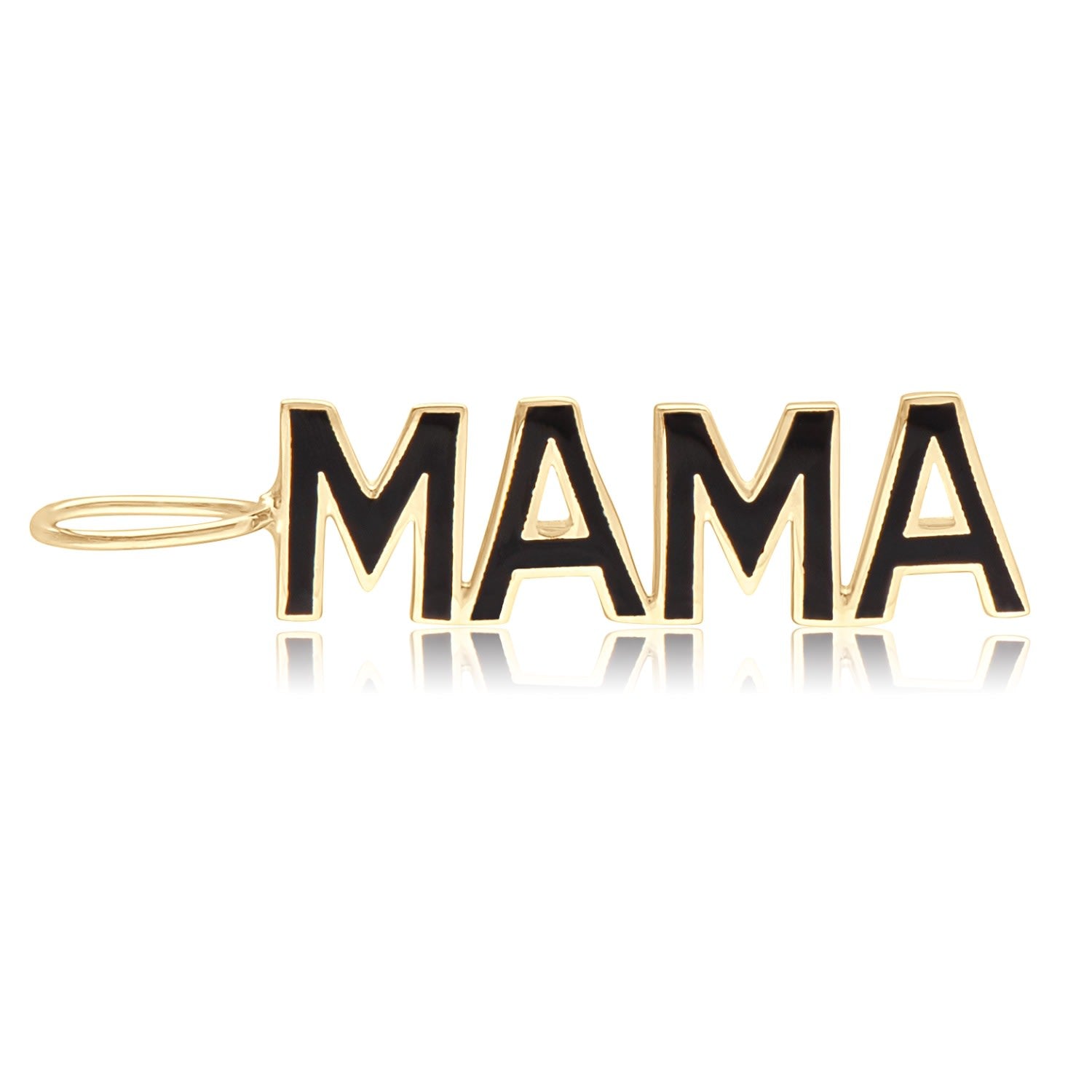 Enamel Mama Charm - Black