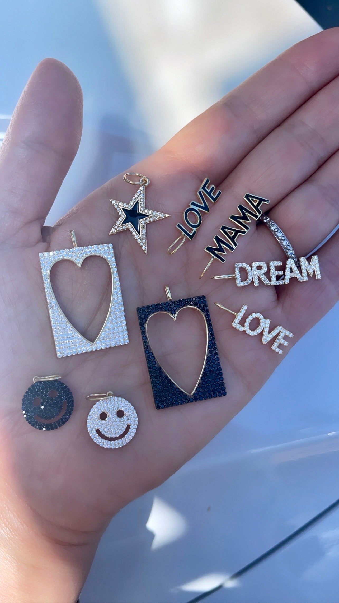 Enamel Love Charm - Black