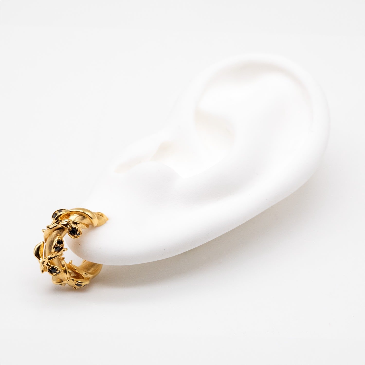 Enchanted Black Forest Hoop Earring - Gold Vermeil
