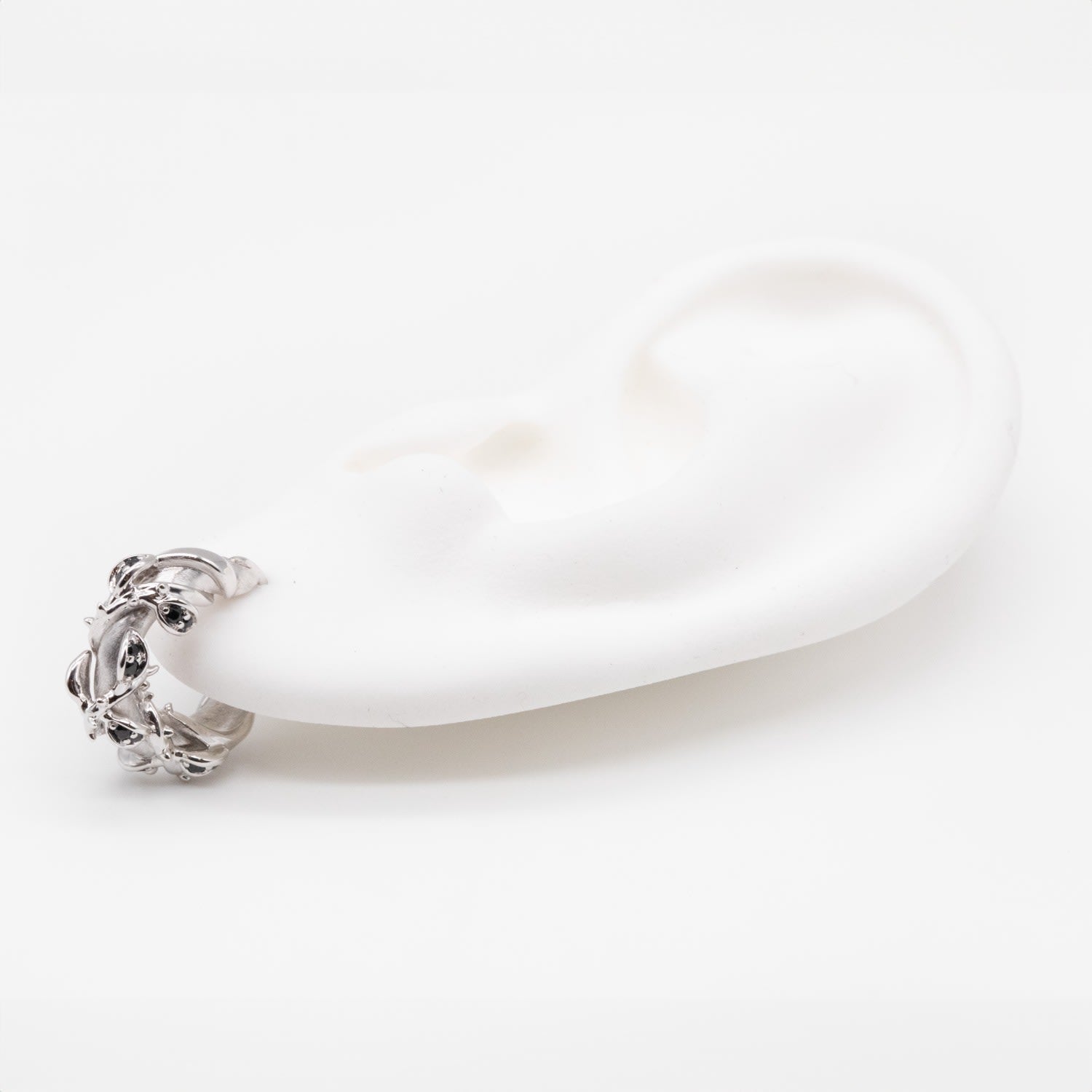 Enchanted Black Forest Hoop Earring - Silver
