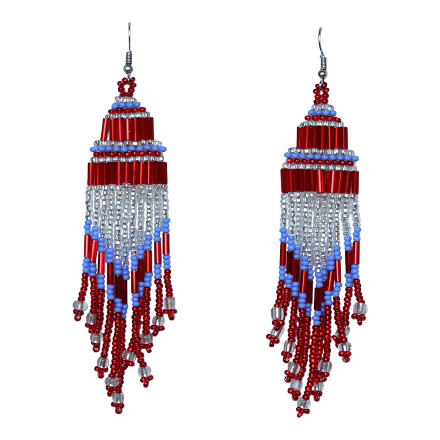 Encuentro Beaded Boho Earrings - Lady In Red