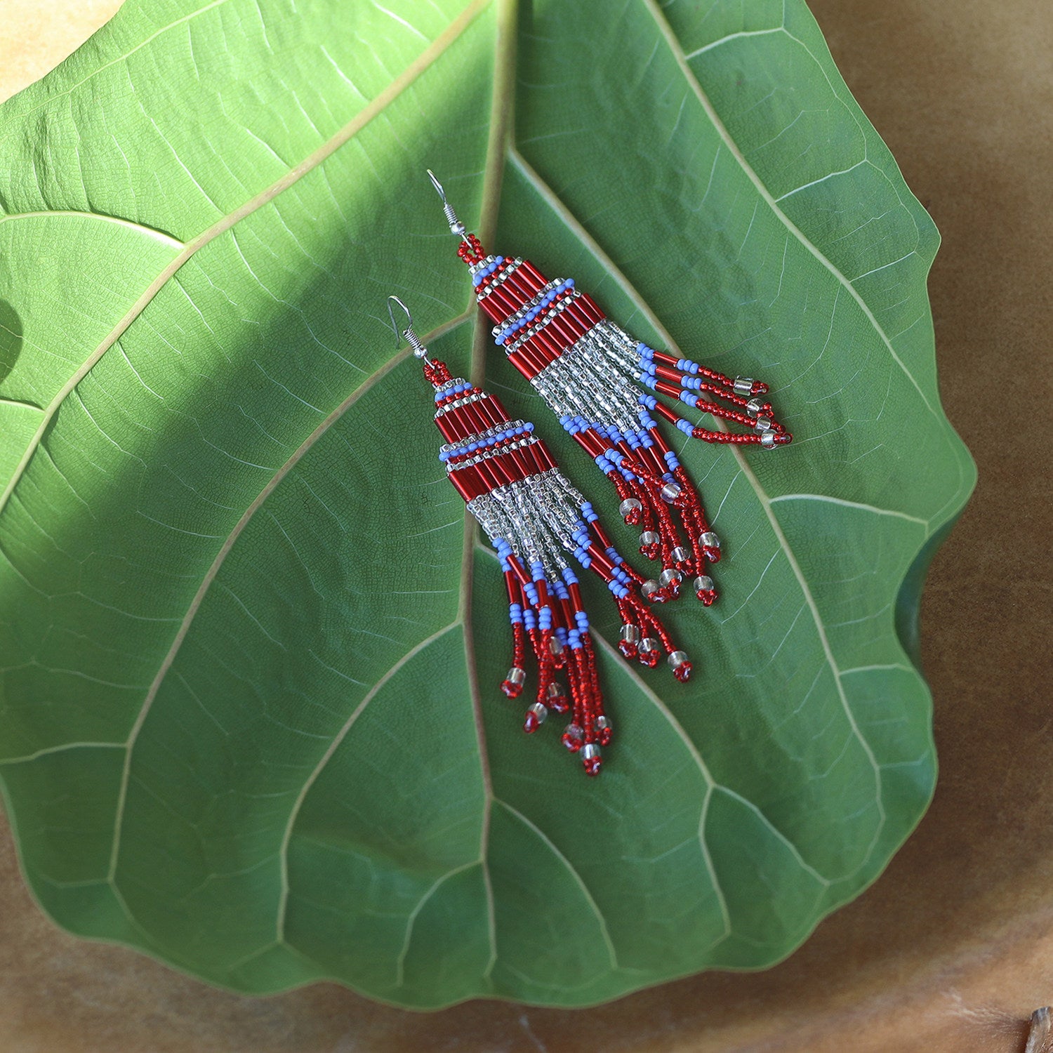 Encuentro Beaded Boho Earrings - Lady In Red