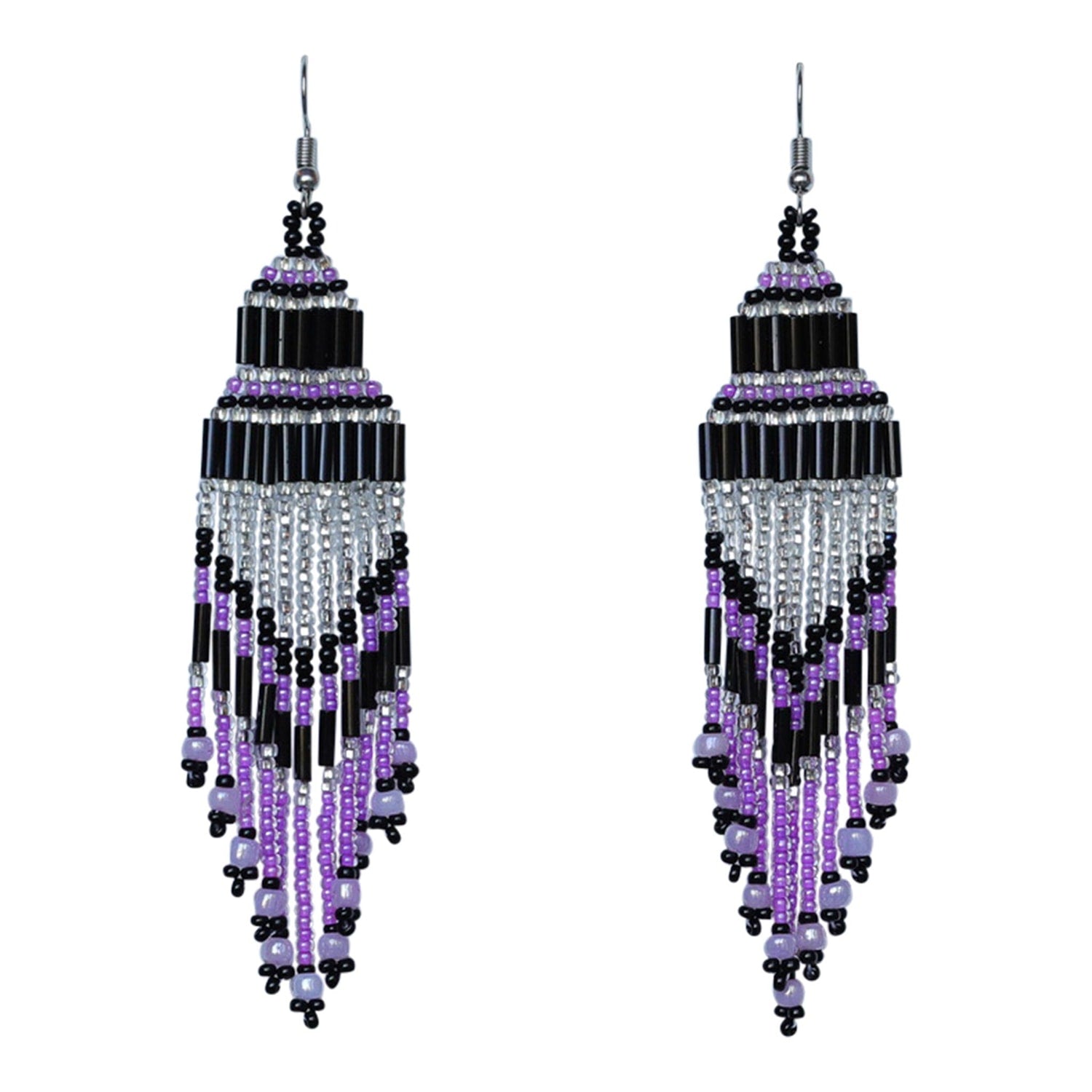 Encuentro Beaded Boho Earrings - Lavender Love