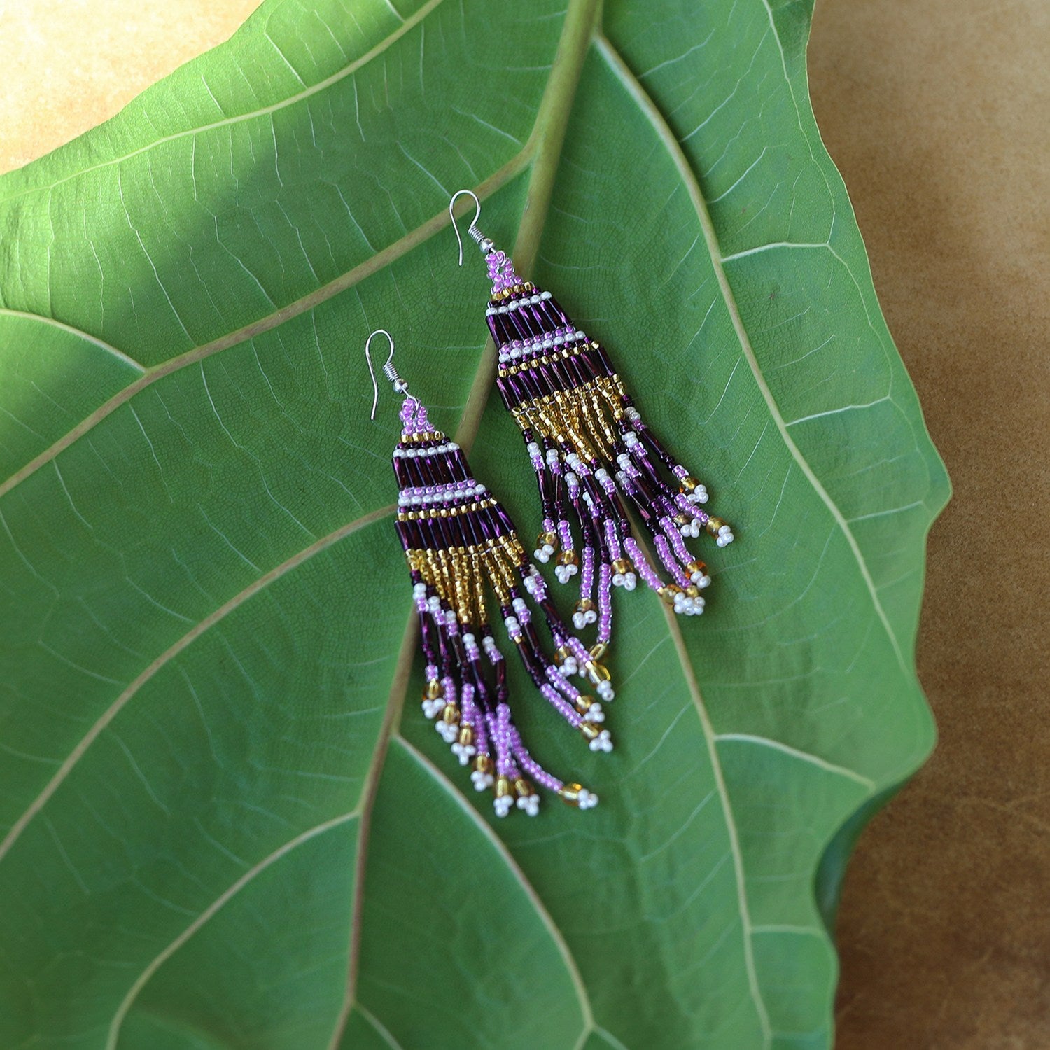 Encuentro Beaded Boho Earrings - Magic Sunset