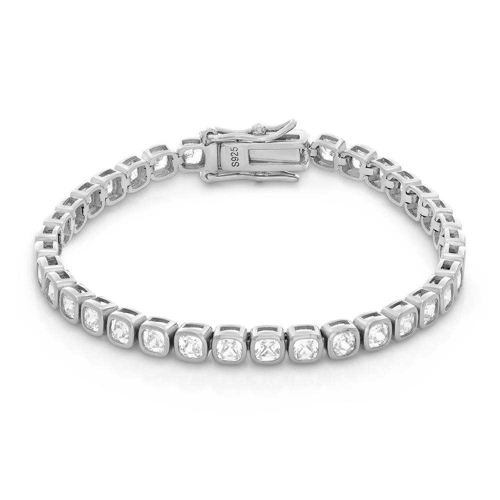 Endless Grace Tennis Bracelet in Silver with Heart Cubic Zirconia