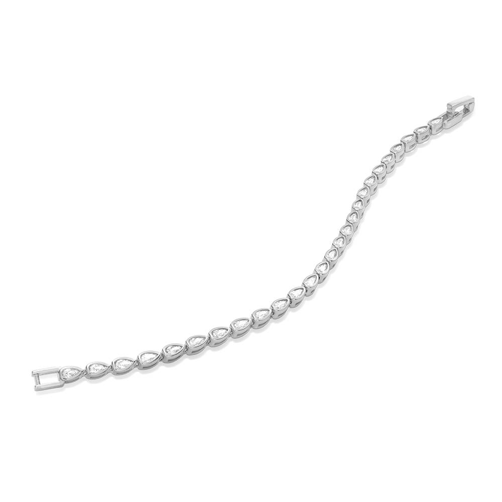 Endless Grace Tennis Bracelet in Silver with Pear Cubic Zirconia