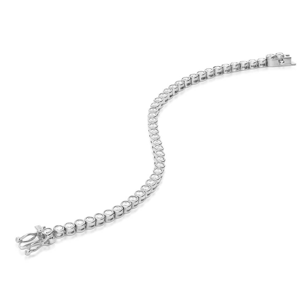 Endless Grace Tennis Bracelet in Silver with Round Cubic Zirconia