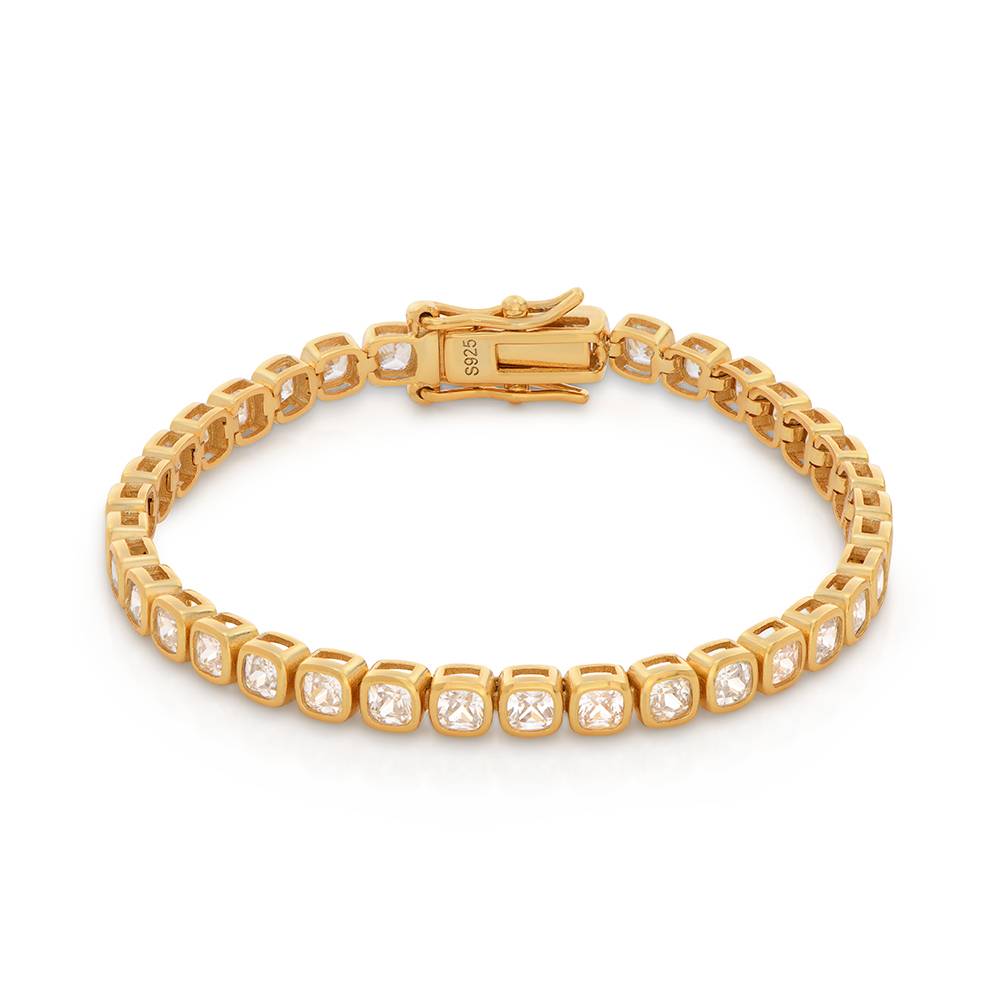 Endless Grace Tennis Bracelet in Vermeil with Heart Cubic Zirconia