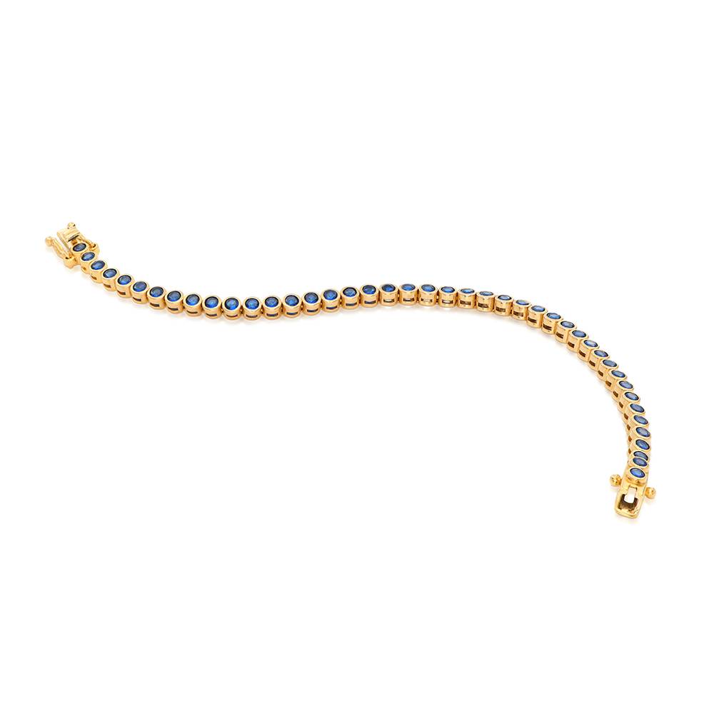 Endless Grace Tennis Bracelet in Vermeil with Round Blue Cubic Zirconia