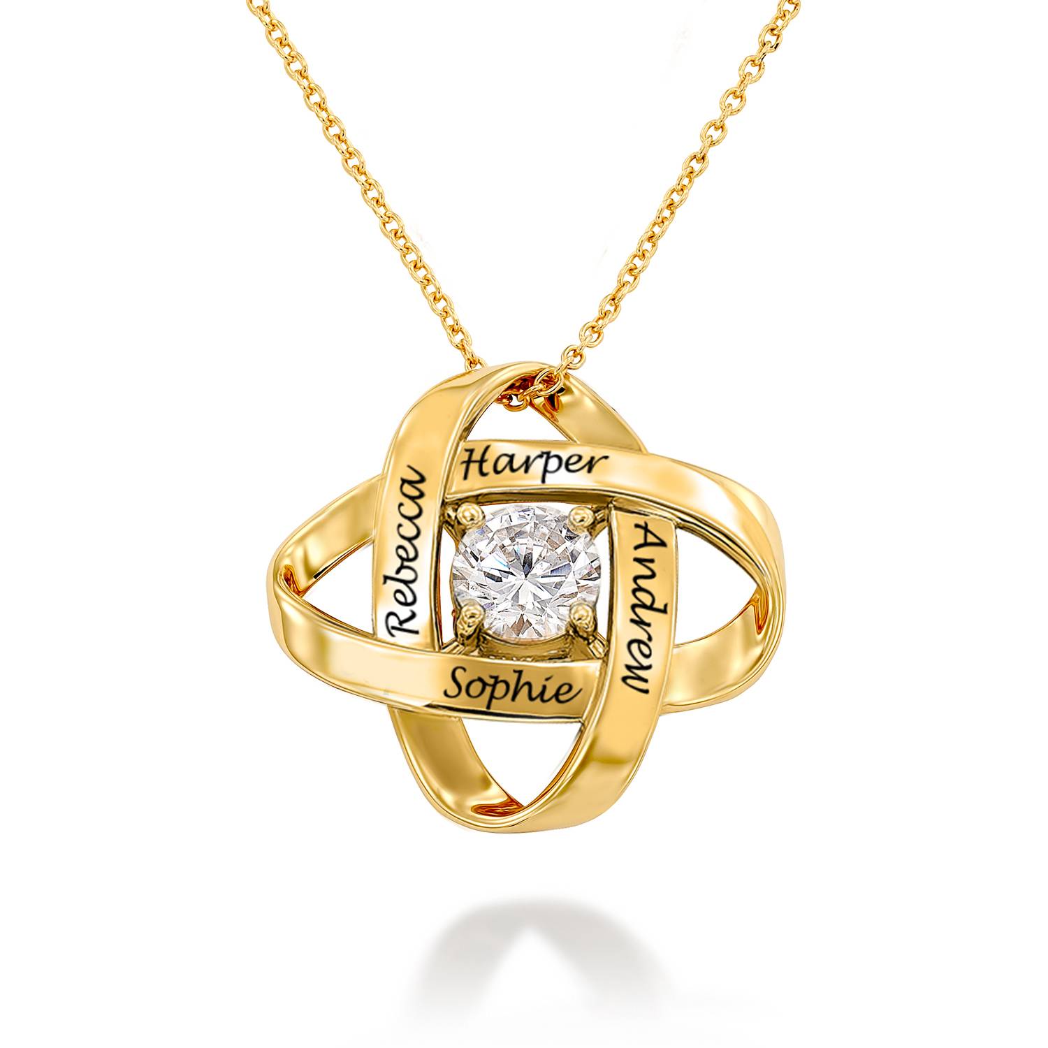 Galaxy Necklace with Cubic Zirconia in Gold Plating