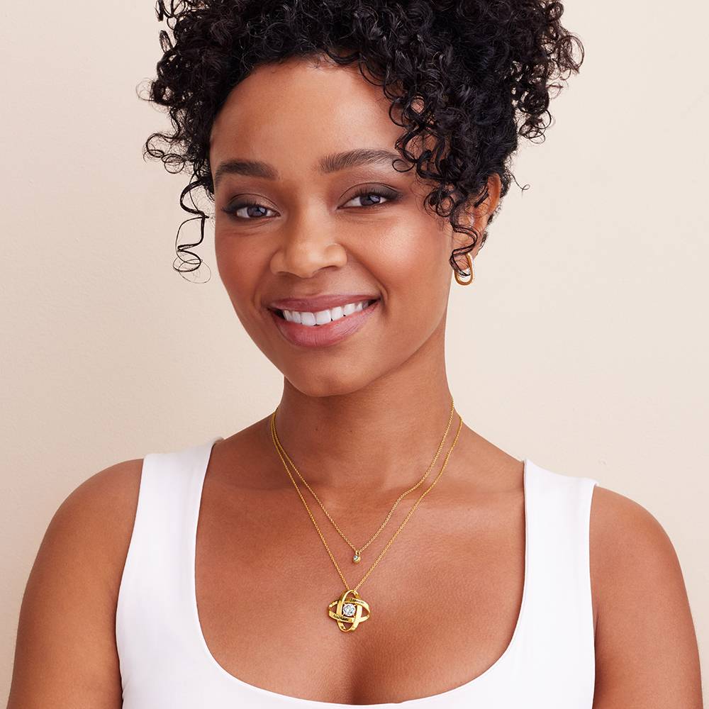 Galaxy Necklace with Cubic Zirconia in Gold Plating