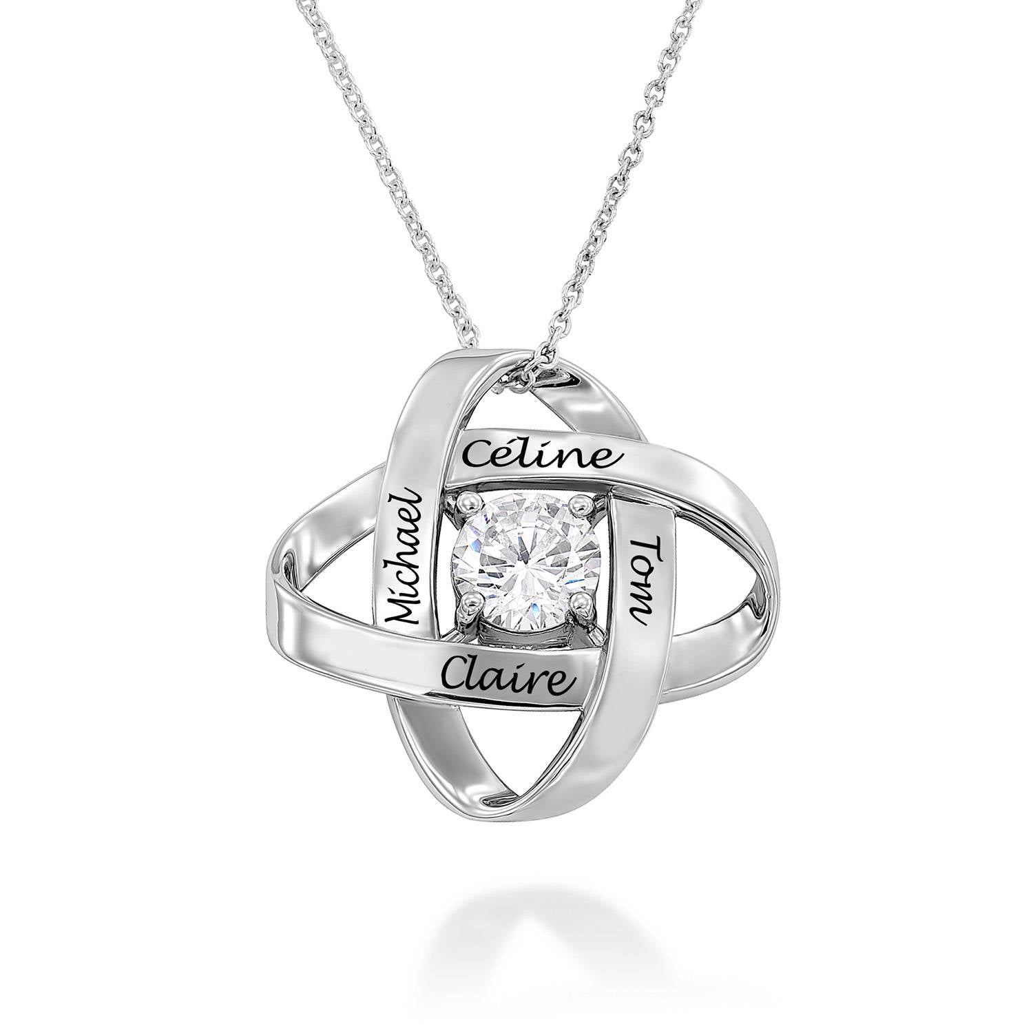 Galaxy Necklace with Cubic Zirconia in Silver