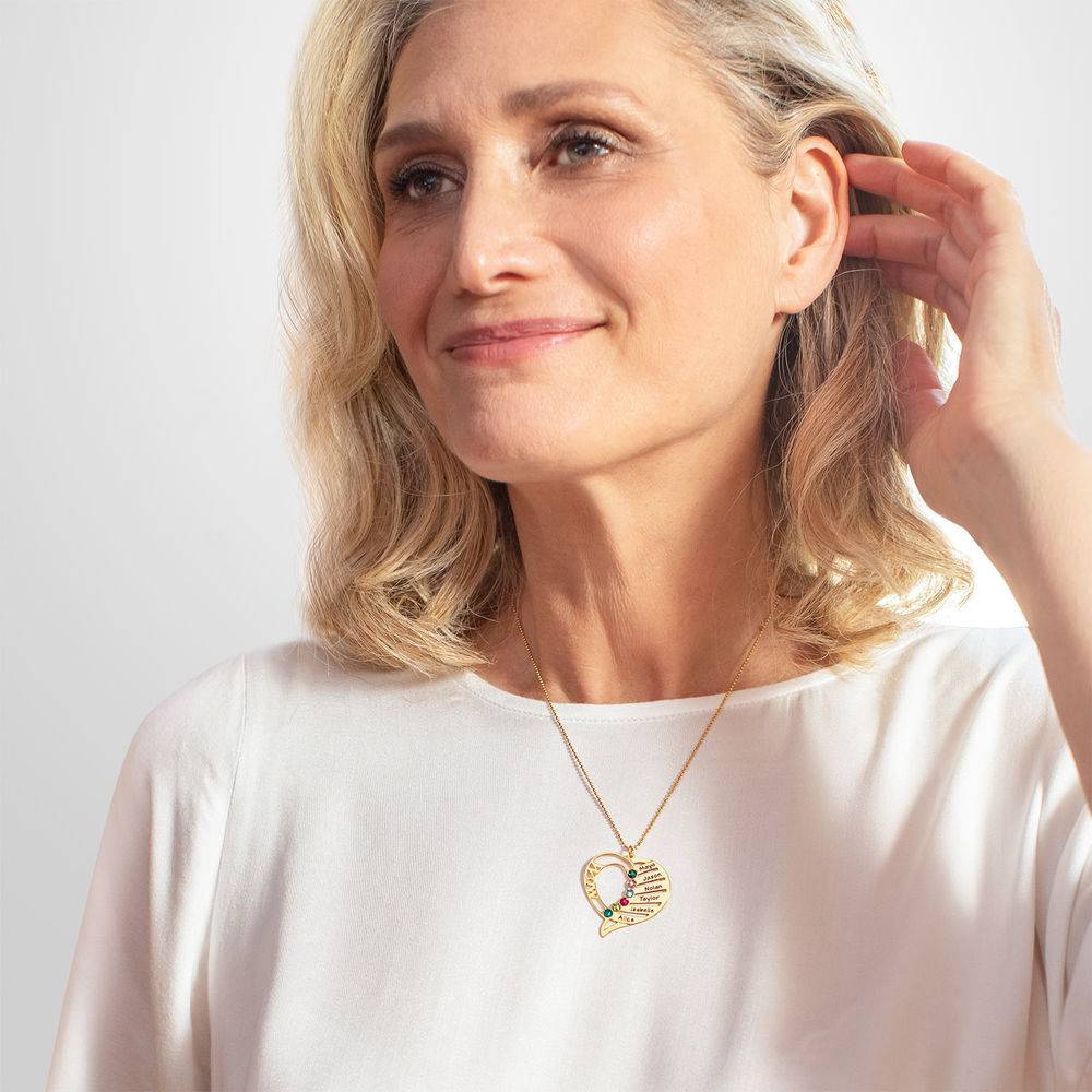 Gifts for Mom - Engraved Mom Birthstone Necklace in 10K Yellow Gold