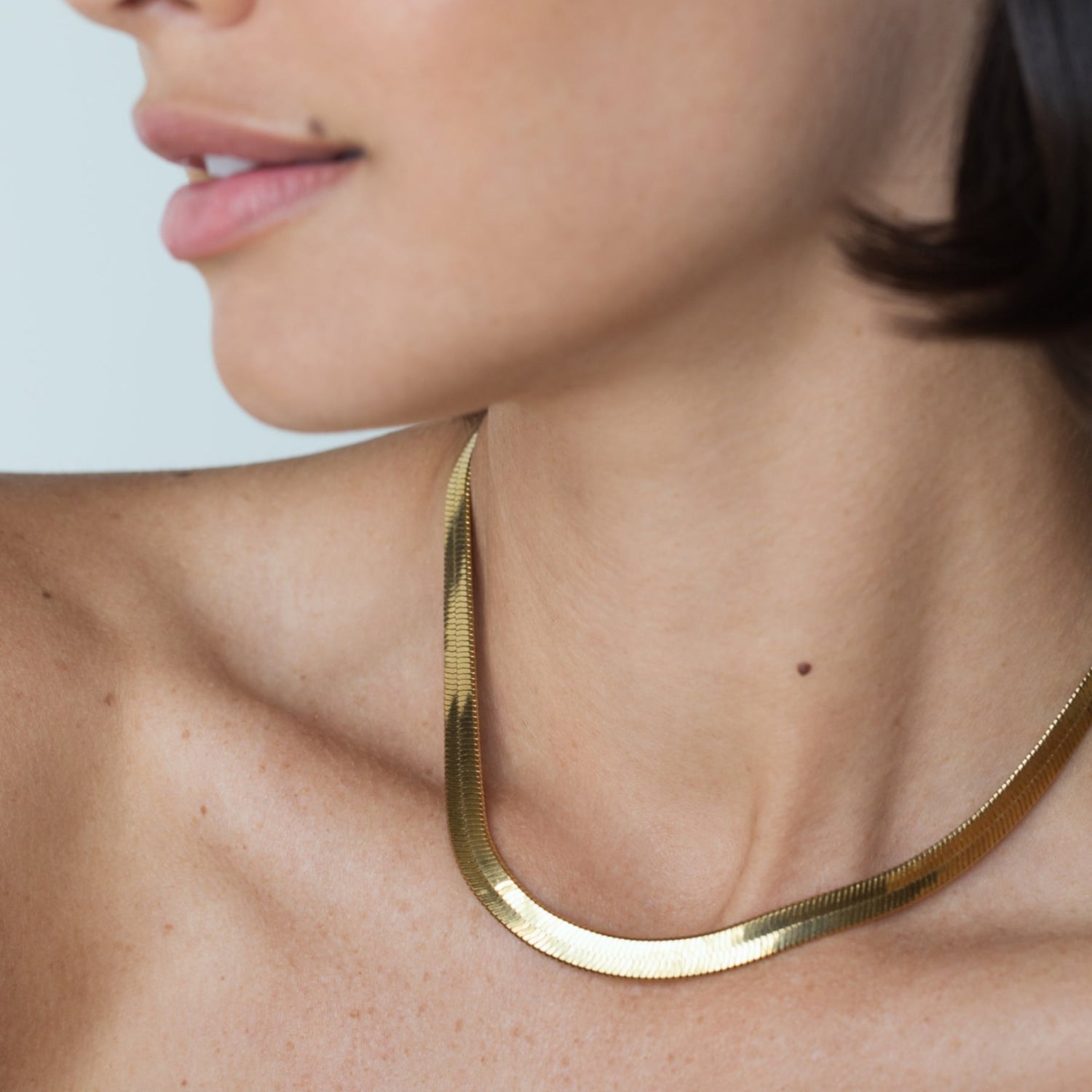 Ennis Snake Chain Necklace Modern Minimalist Minimal Classic Vintage Staple