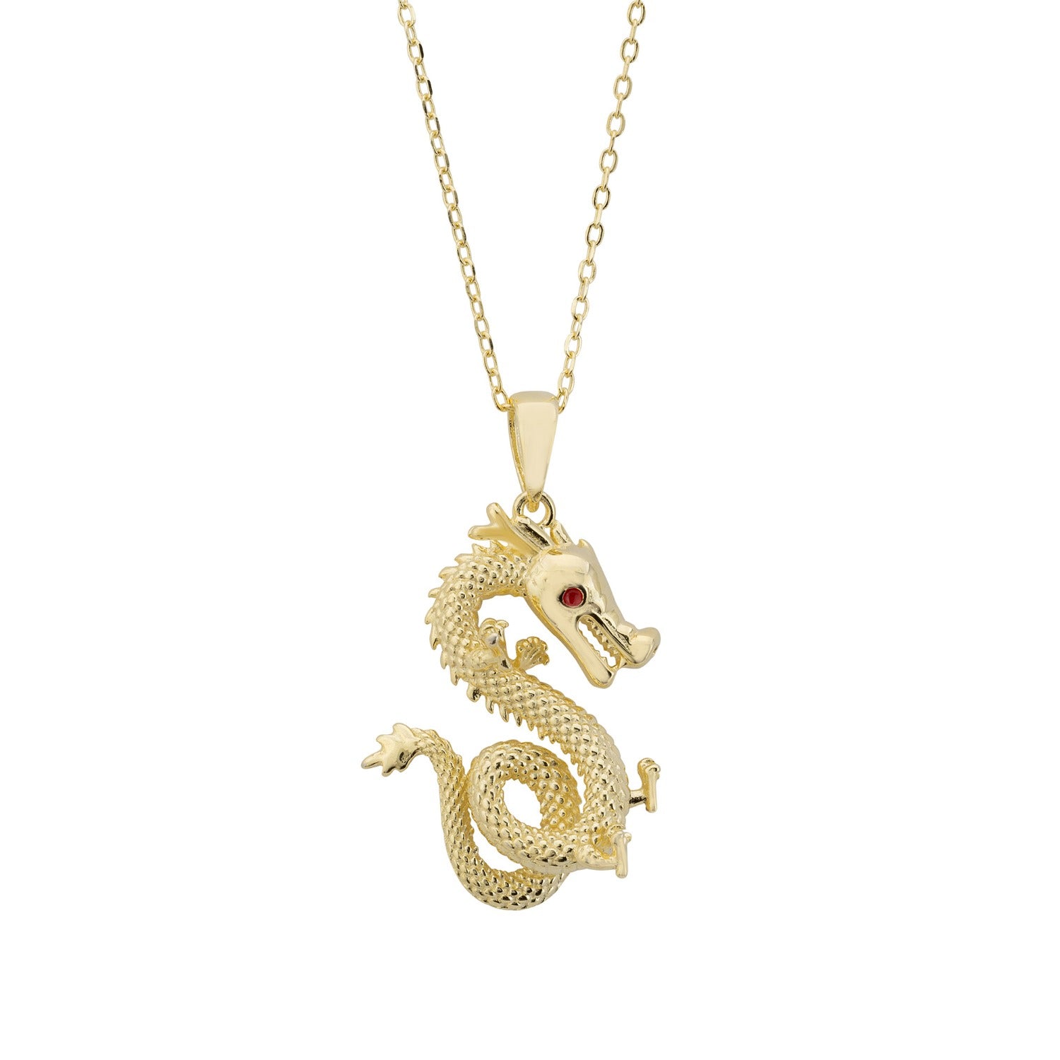 Enter The Dragon Pendant Necklace Gold