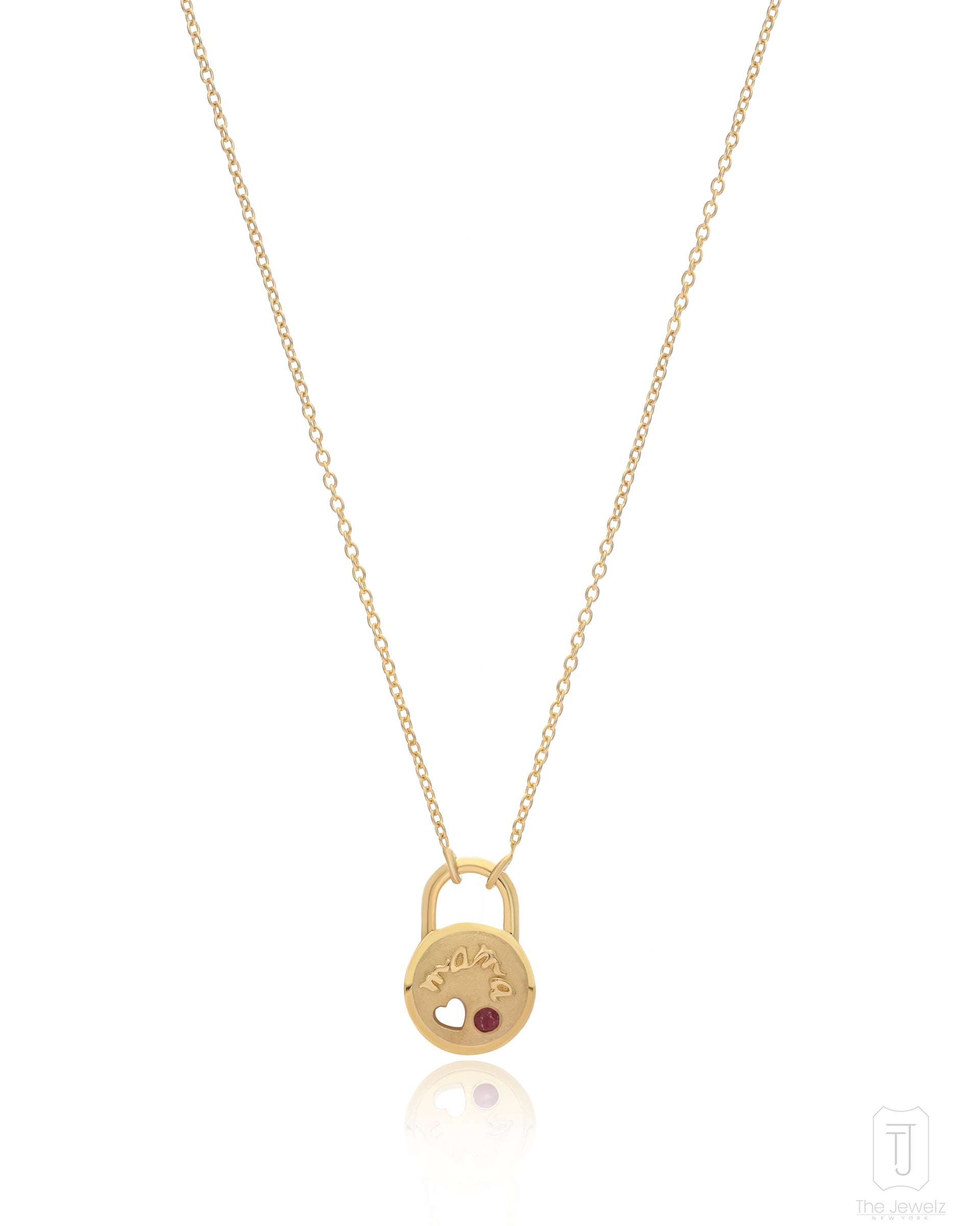 Eraya Bloom Padlock Mama Pendant In Silver