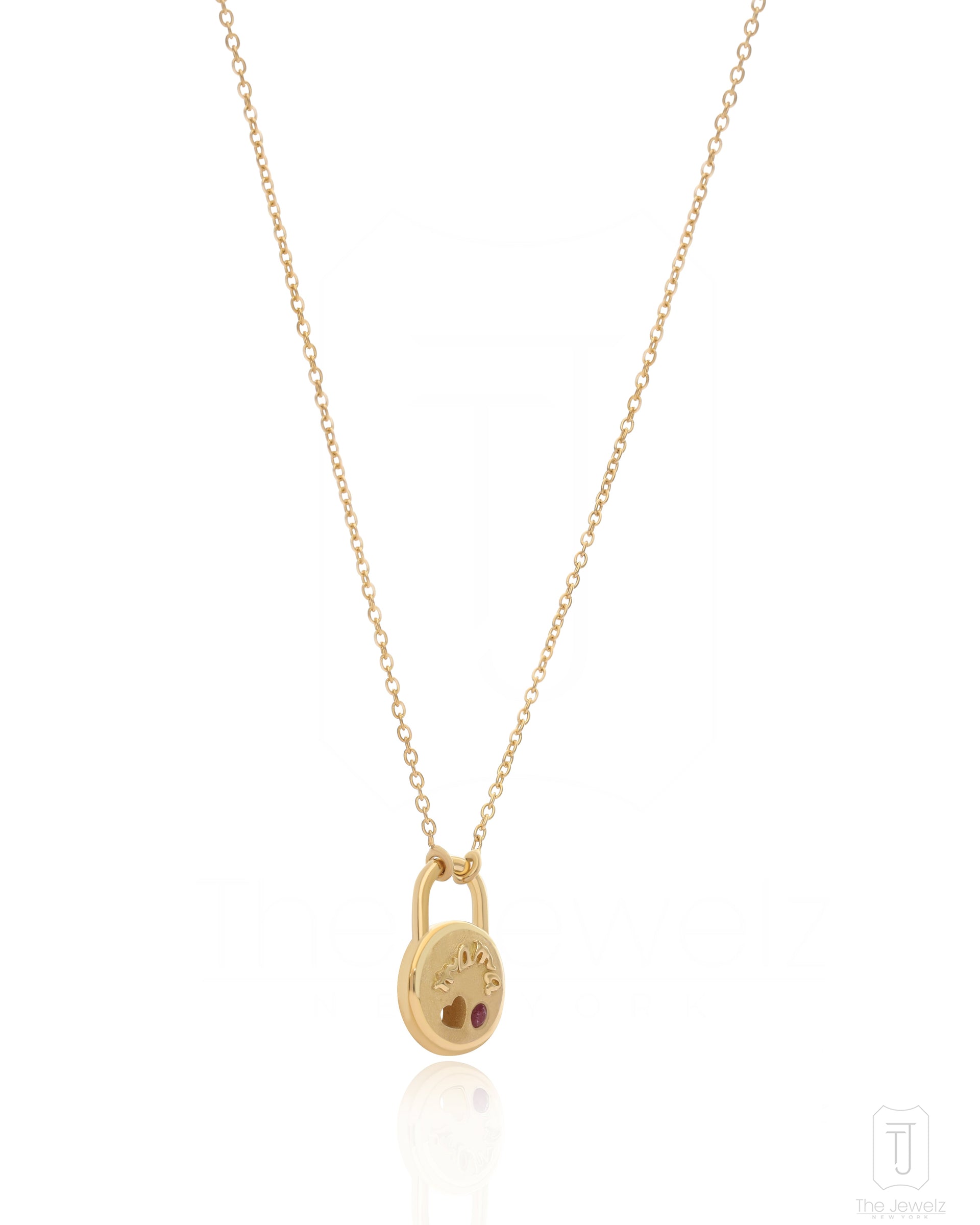 Eraya Bloom Padlock Mama Pendant In Silver