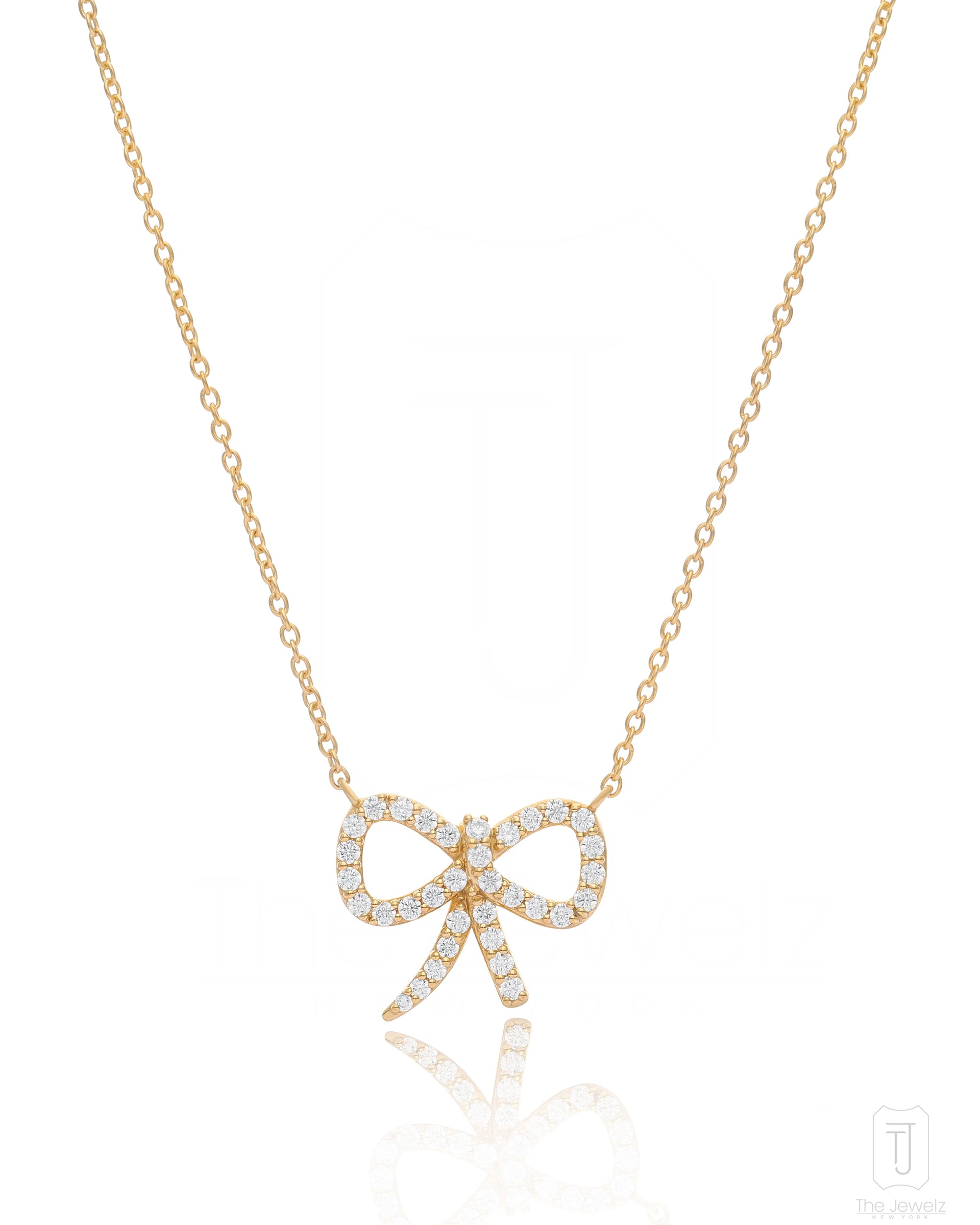 Silver - Eraya Bow Necklace For Women