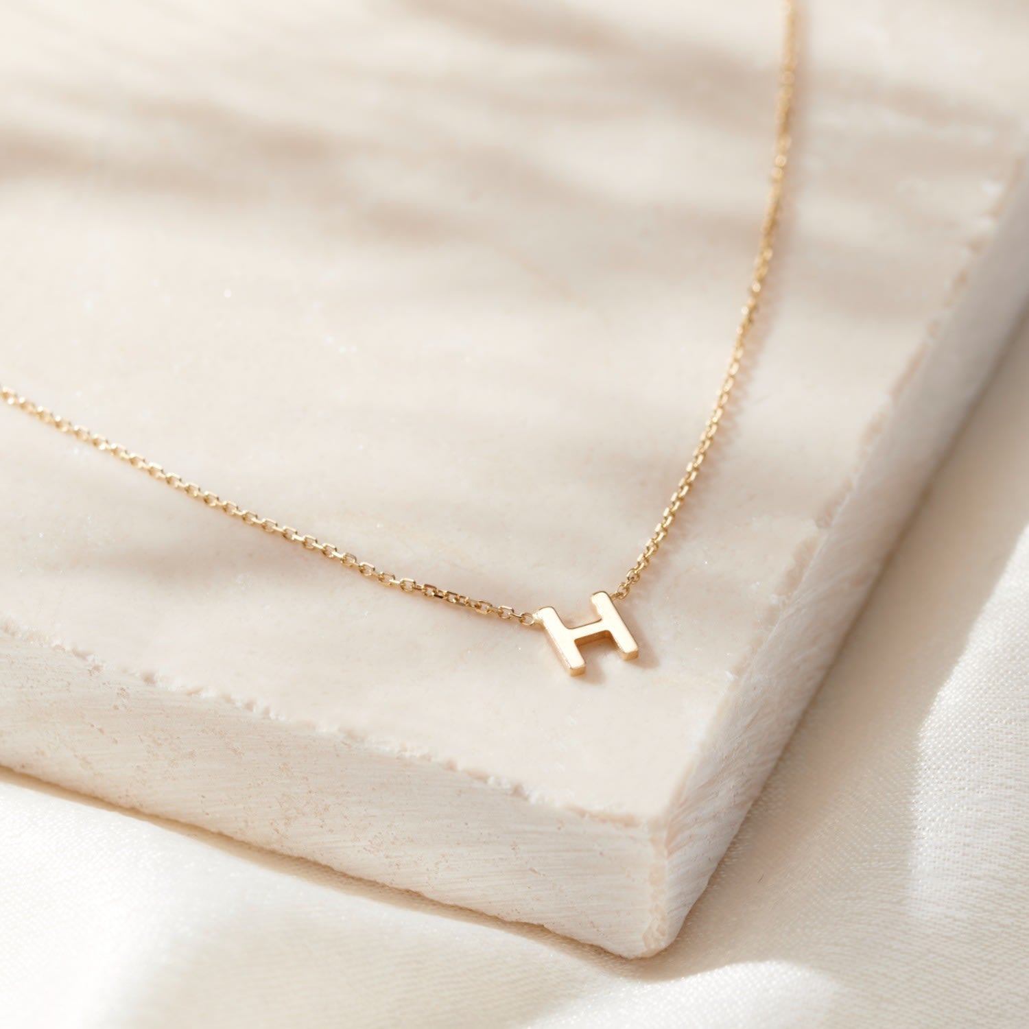 9Ct Solid Gold Petite Initial Necklace