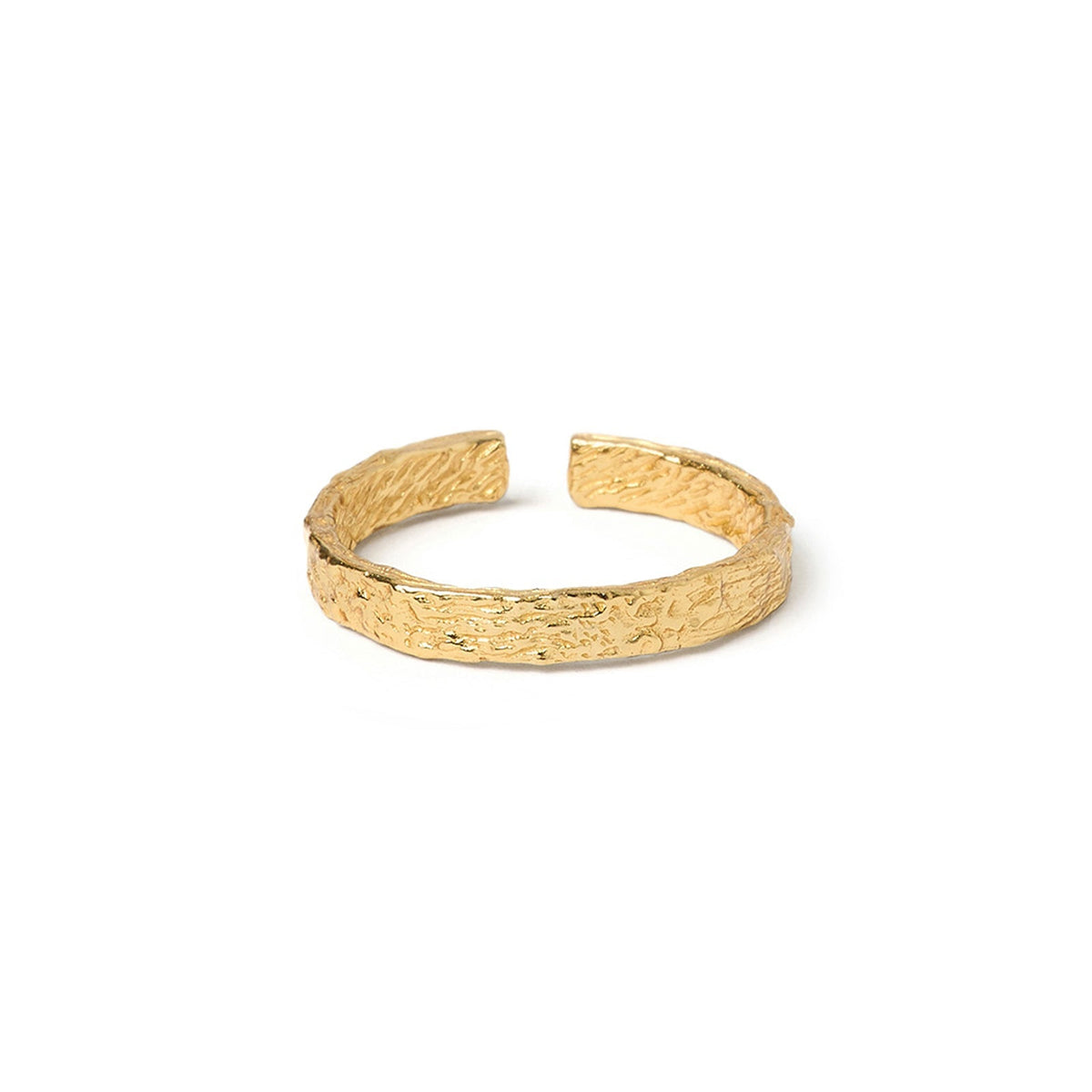 Eros Gold Textured Ring Small