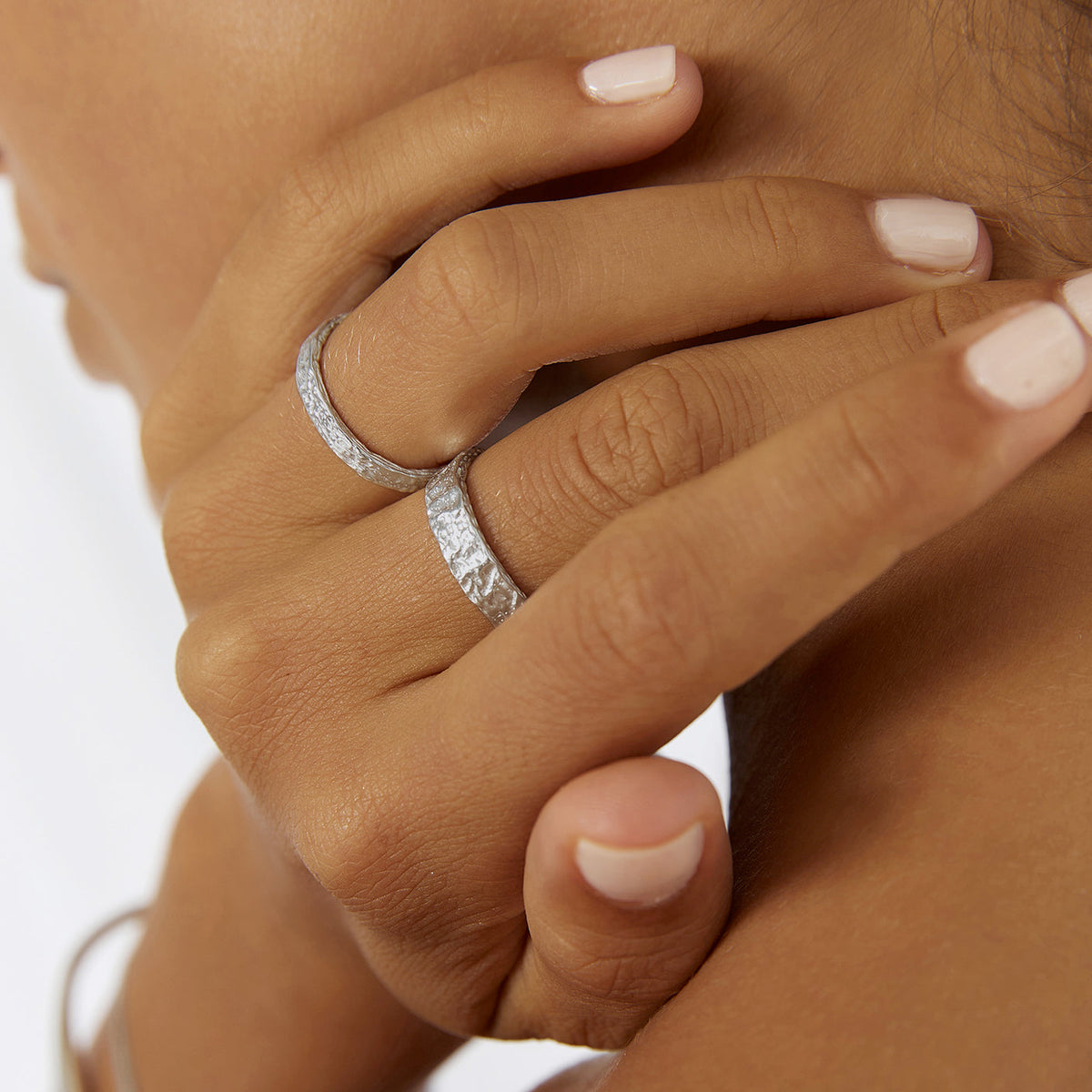 Eros Textured Ring Sterling Silver