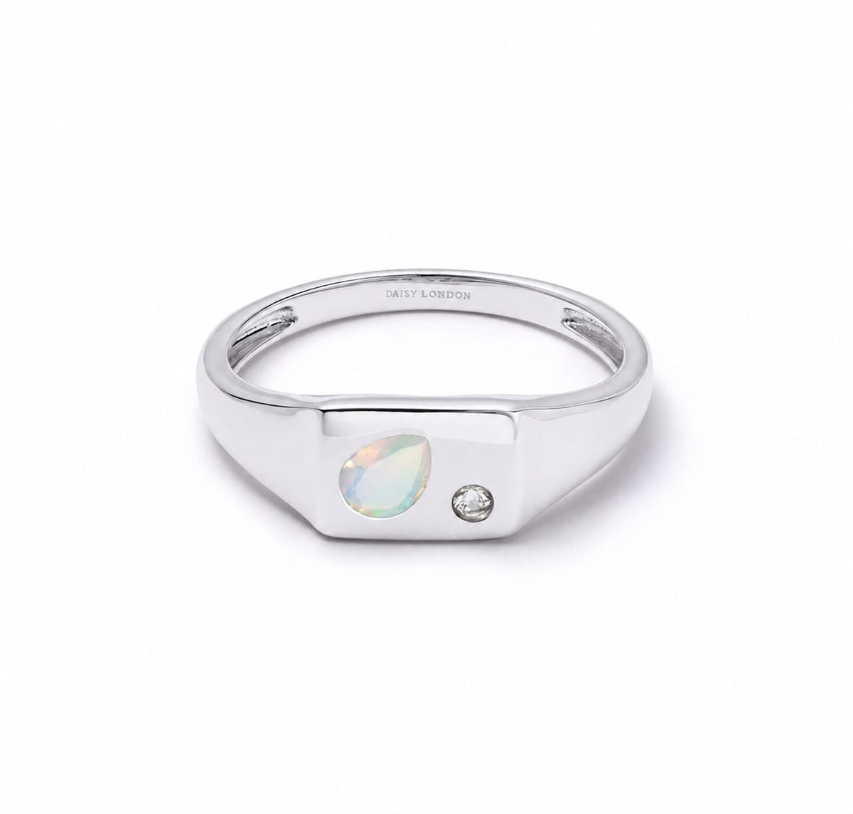 Estée Lalonde Birthstone Signet Ring Sterling Silver