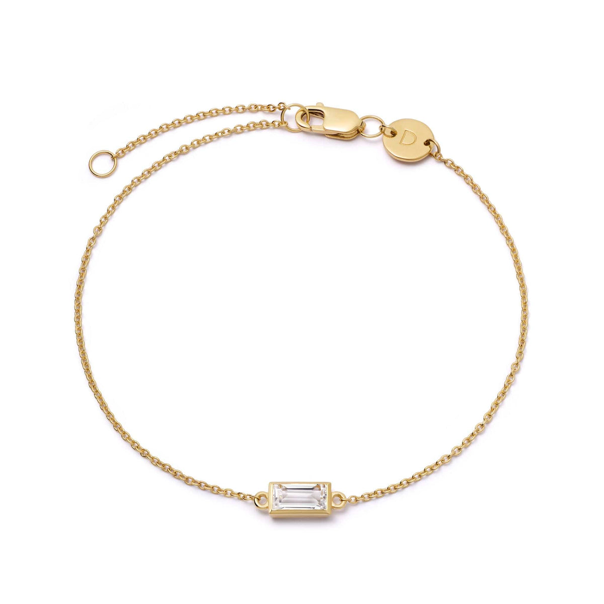 Estée Lalonde Fine Baguette Sapphire Bracelet 14ct Solid Gold