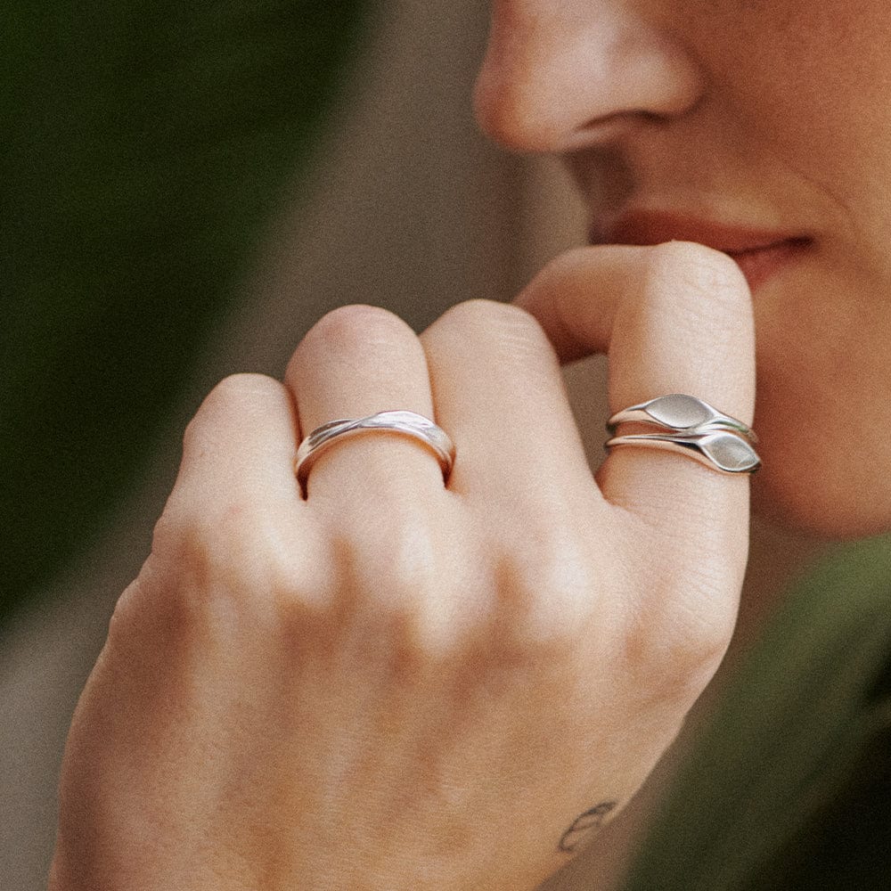 Estée Lalonde Wavy Stacking Ring Sterling Silver