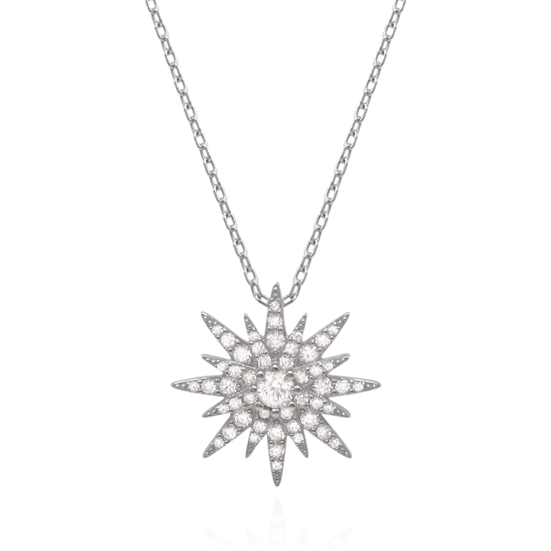 Estella Starburst Necklace | Sterling Silver
