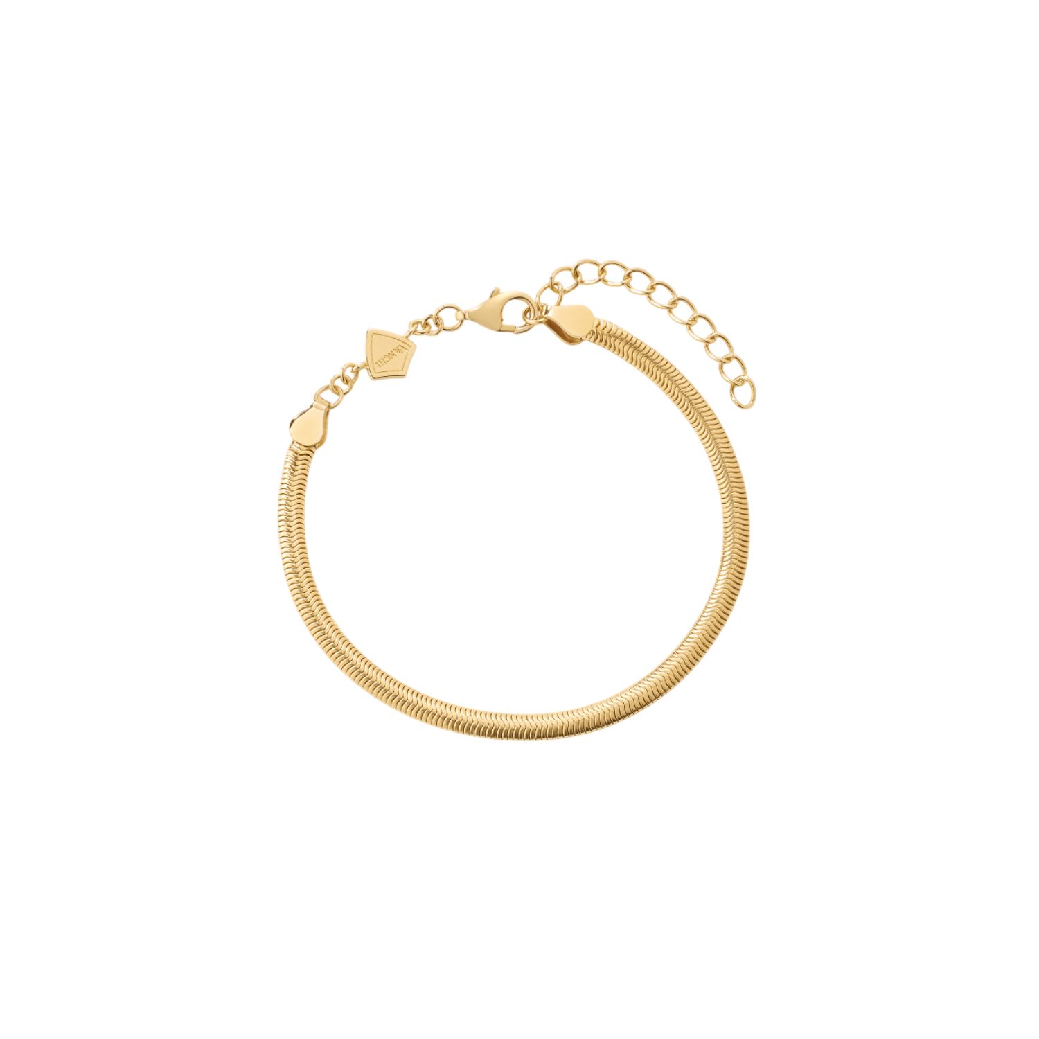 Estelle Herringbone Chain Bracelet In Gold